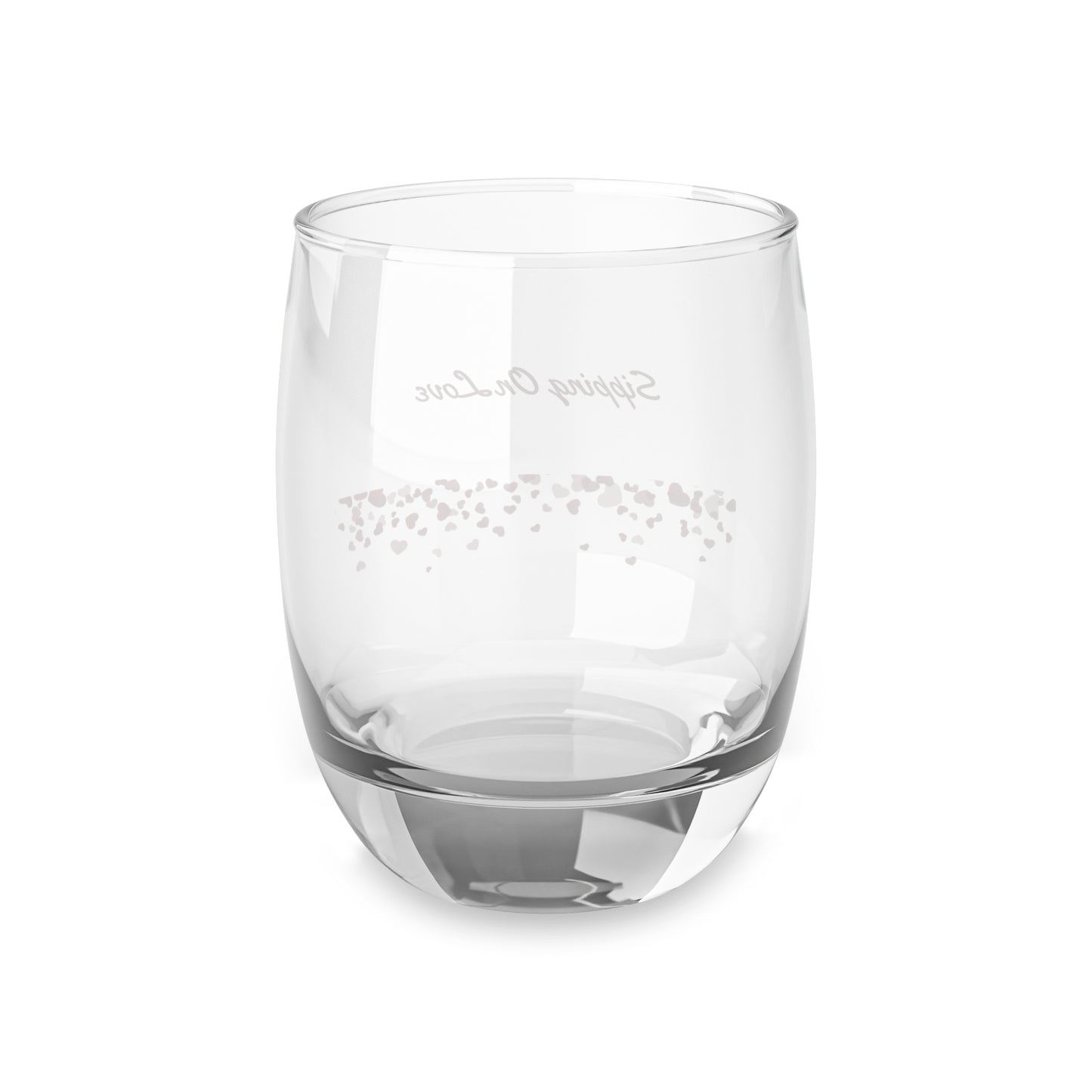 Sipping on Love Whiskey Glass | Heart Valentine Gift Glassware