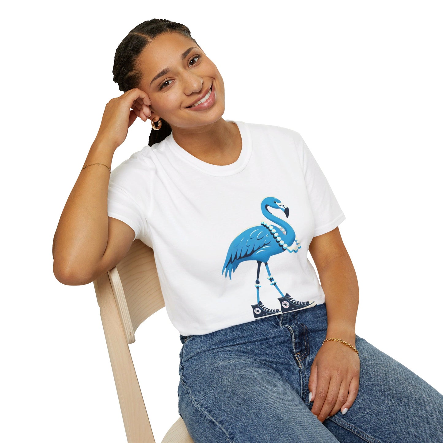 Blue Flamingo, Pearls, High Top Sneakers, T-Shirt, Election, Kamala, IYKYK