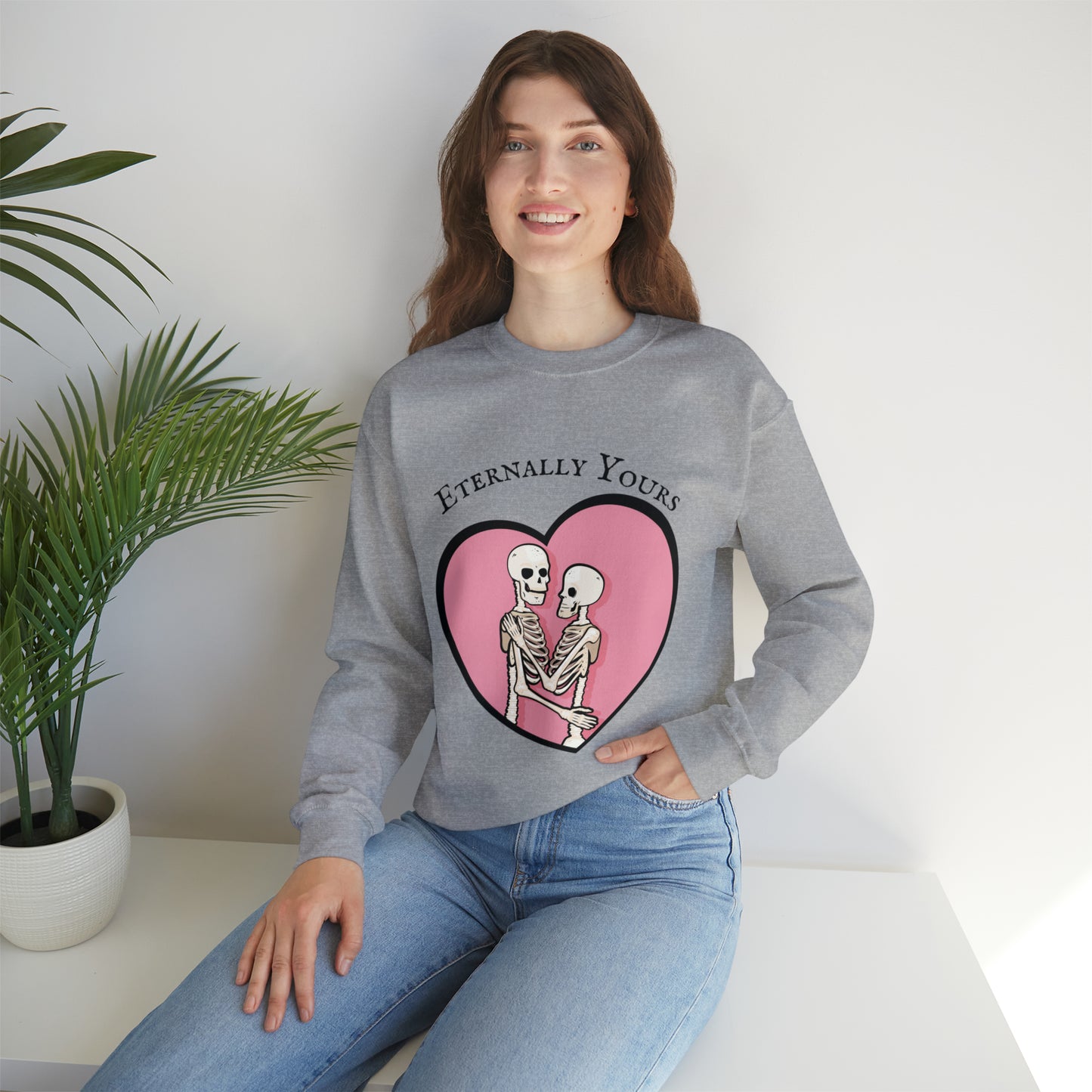 Skeleton Love Wedding Anniversary Halloween Sweatshirt