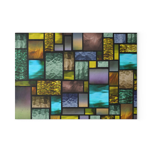Stained Glass Mosaic Glass Cutting Board | Colorful Kitchen Decor