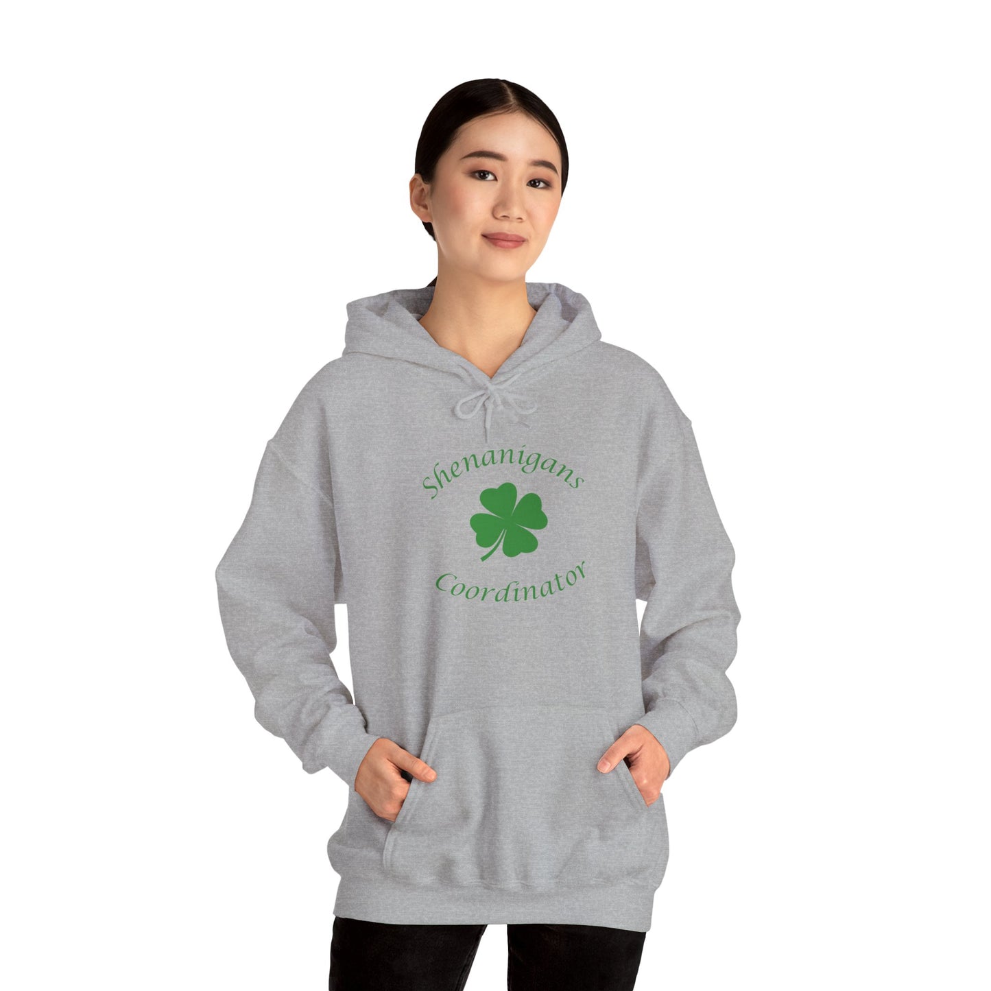 Shenanigans Coordinator Hoodie – Funny St Patrick’s Day Sweatshirt with Shamrock | Irish Party Hoodie Gift