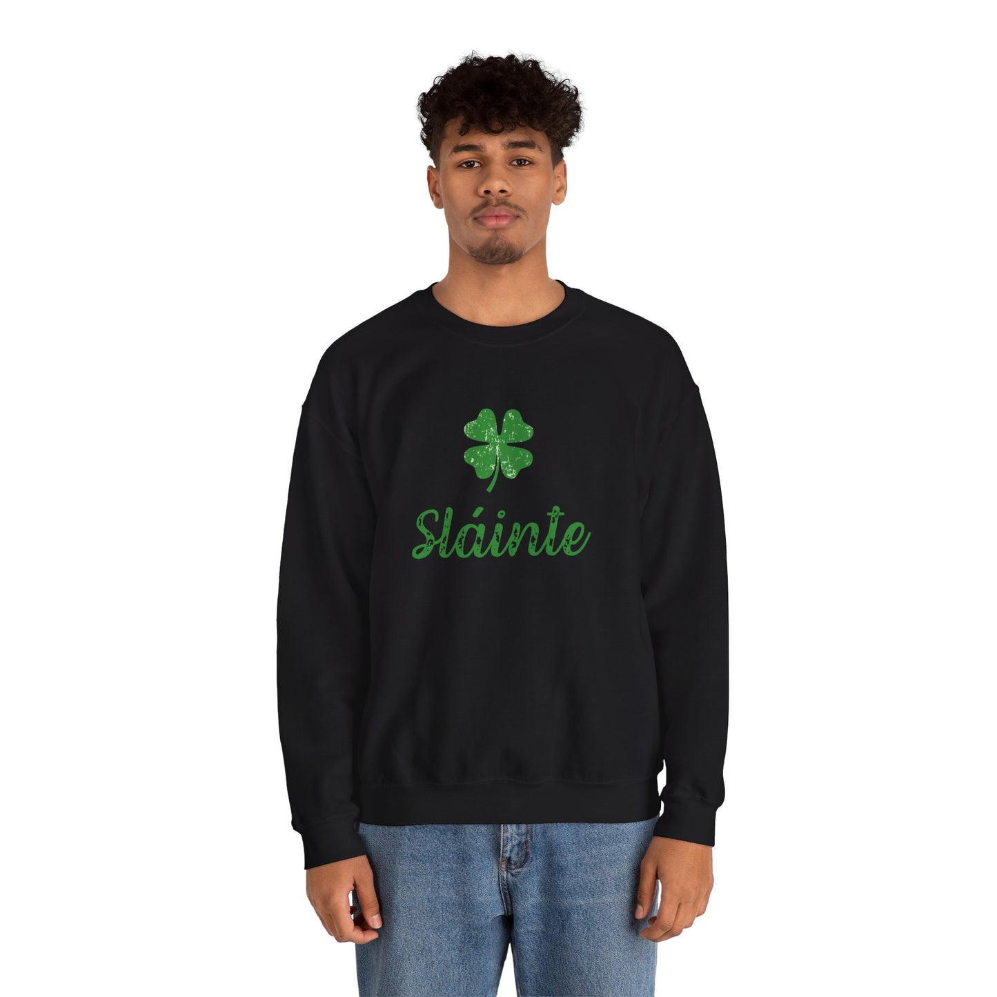 Sláinte Irish Sweatshirt – St Patrick’s Day Shamrock Crewneck – Irish Cheers Shirt – Lucky Clover St Paddy’s Day Sweatshirt