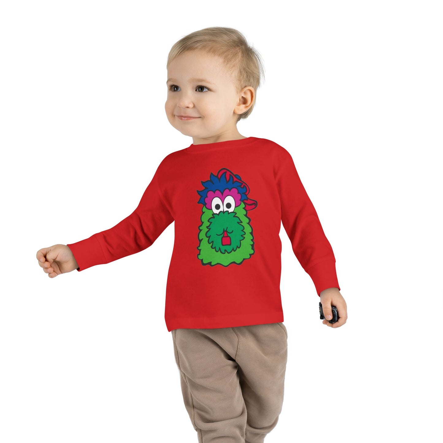 Funny Long Sleeve Shirt for Kids | Cartoon Baseball Team Mascot