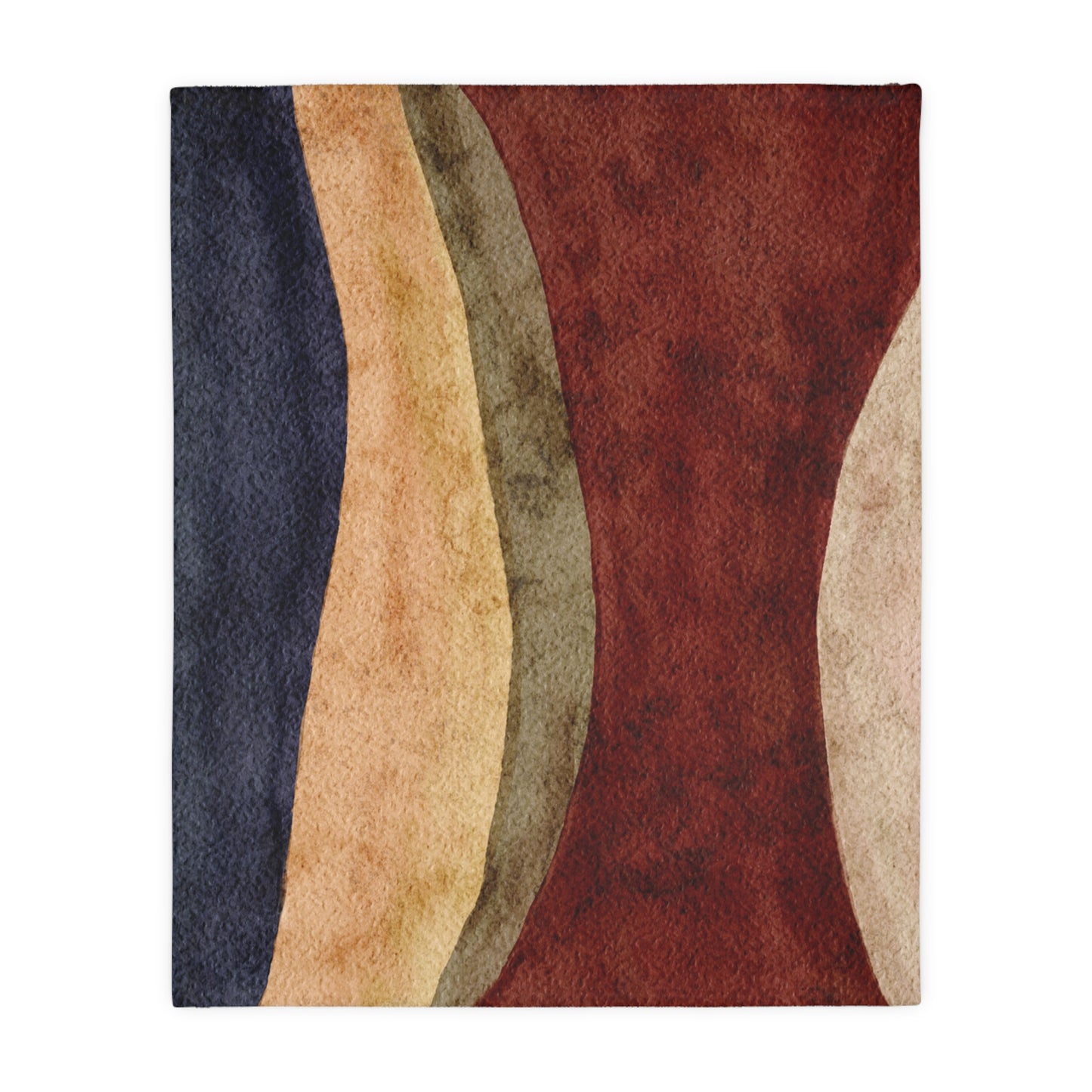 Abstract Earth Tone Throw Blanket | Modern Boho Home Decor