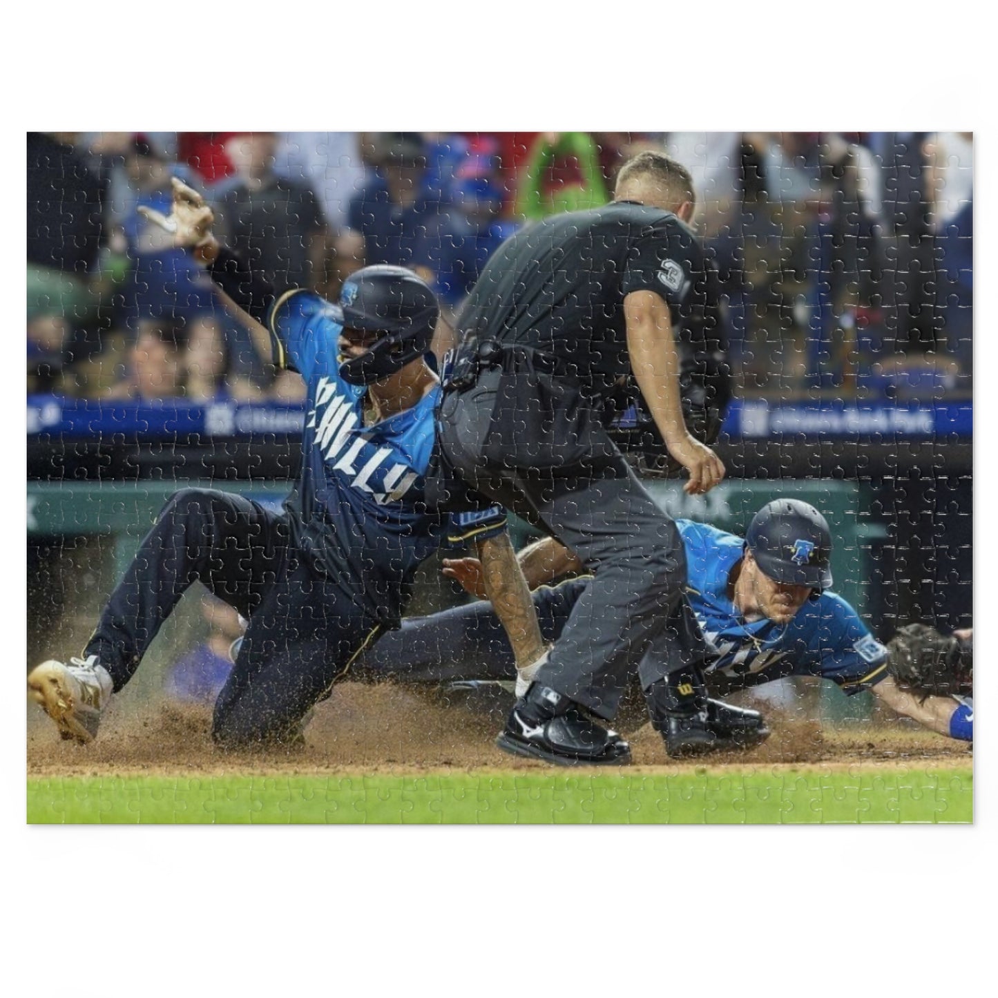 Nick Castellanos & J.T. Realmuto Double Slide Puzzle | Phillies Baseball Puzzle 500 1000 2000 Pieces | Collectible Tin | Fan Gift