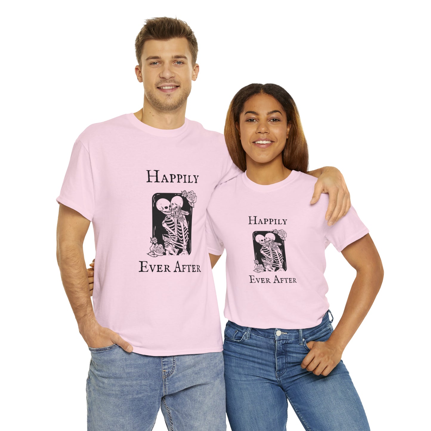 Halloween Skeleton Couple Love T-Shirt Anniversary Wedding Engagement