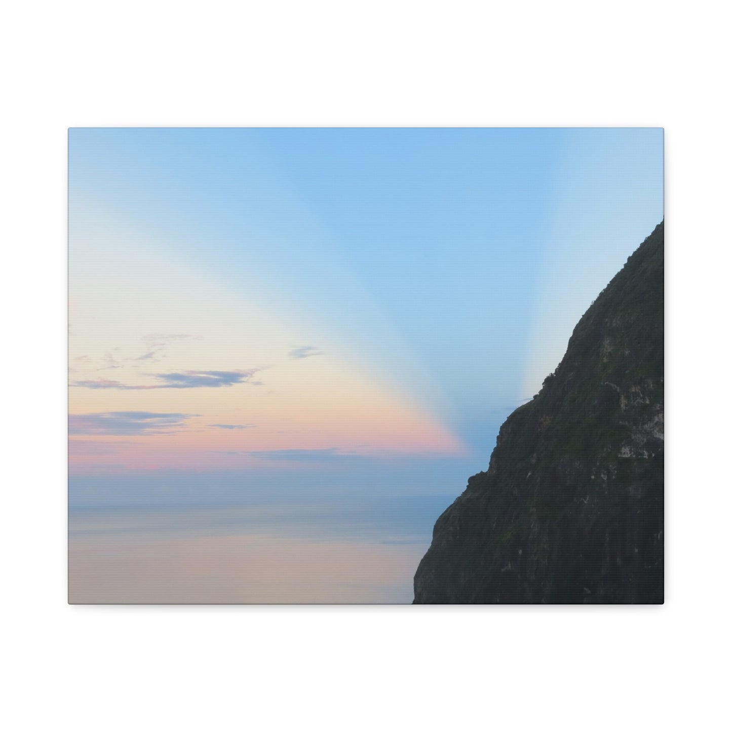 Mountain landscape with a colorful sky