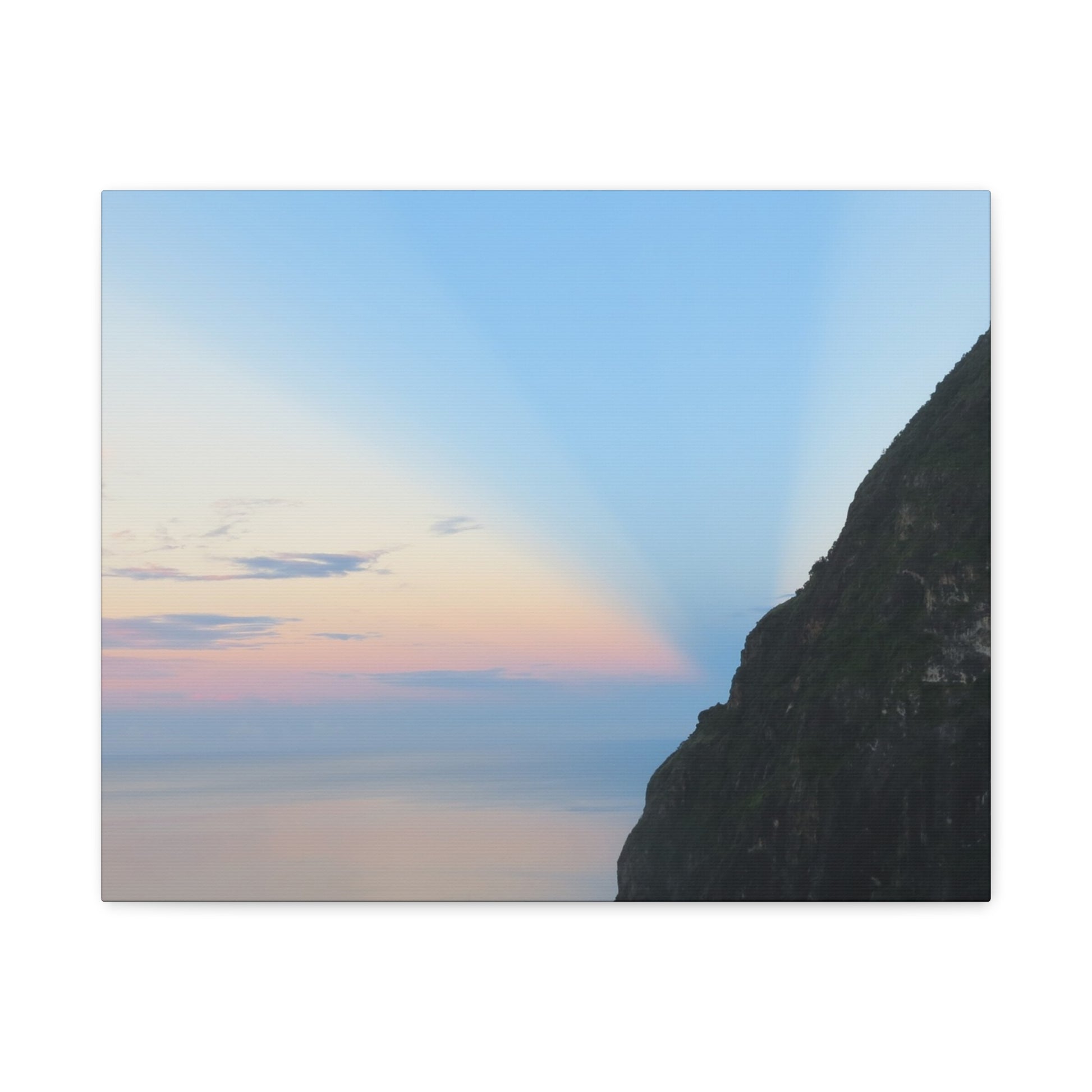 Mountain landscape with a colorful sky