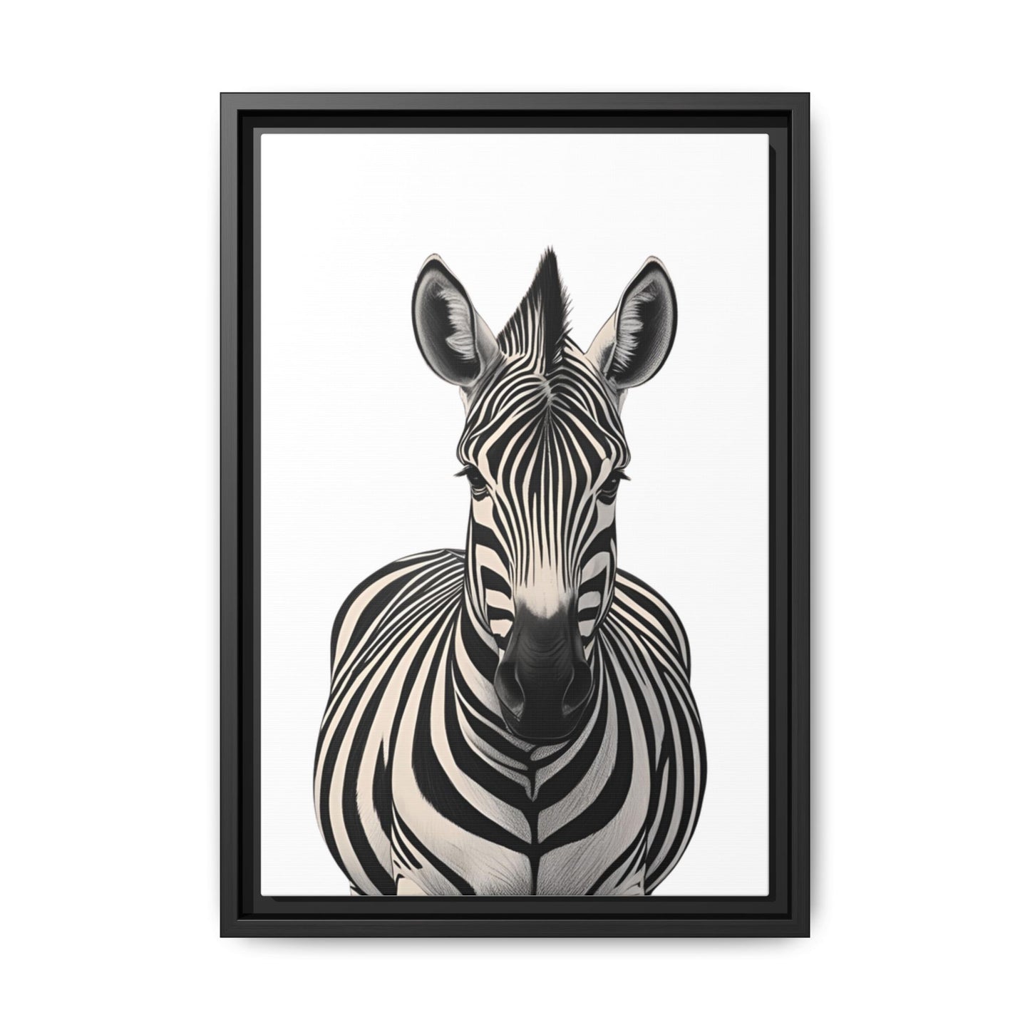 Striking Zebra Wall Art Black & White Wildlife Photography Print, Safari Animal Home Decor, Zebra Lover Nursery Room Gift