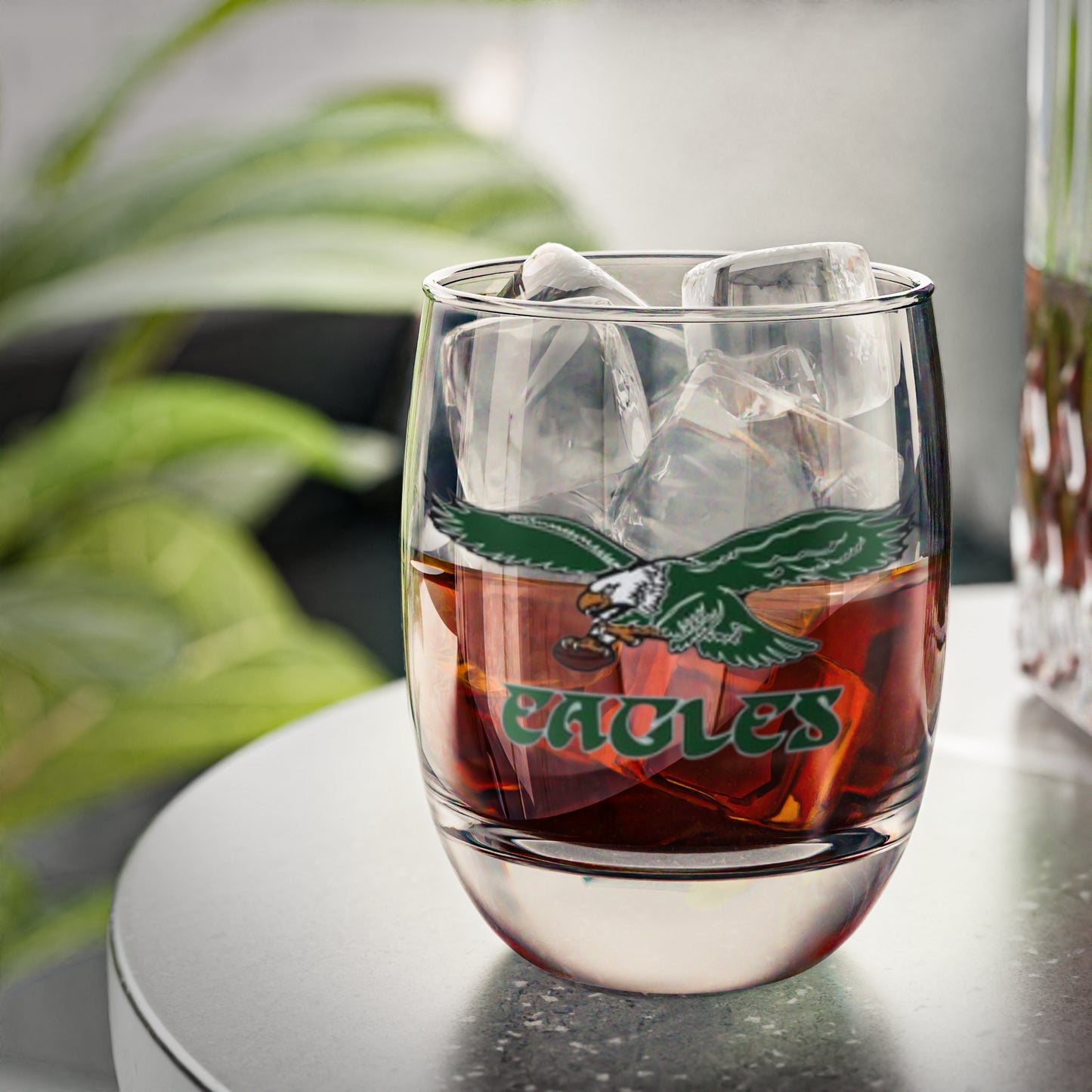 Eagle Whiskey Glass | Sports Fan Rocks Glass | Football Inspired Glass