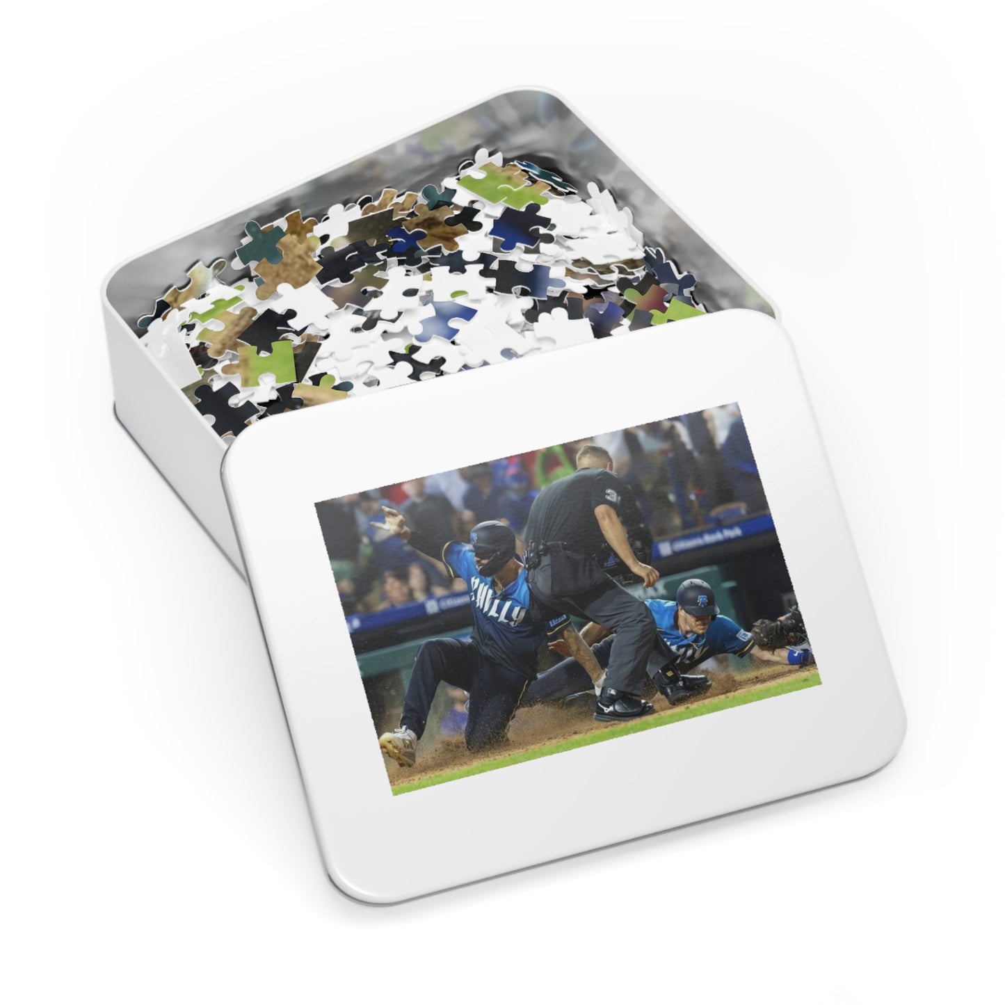 Nick Castellanos & J.T. Realmuto Double Slide Puzzle | Phillies Baseball Puzzle 500 1000 2000 Pieces | Collectible Tin | Fan Gift