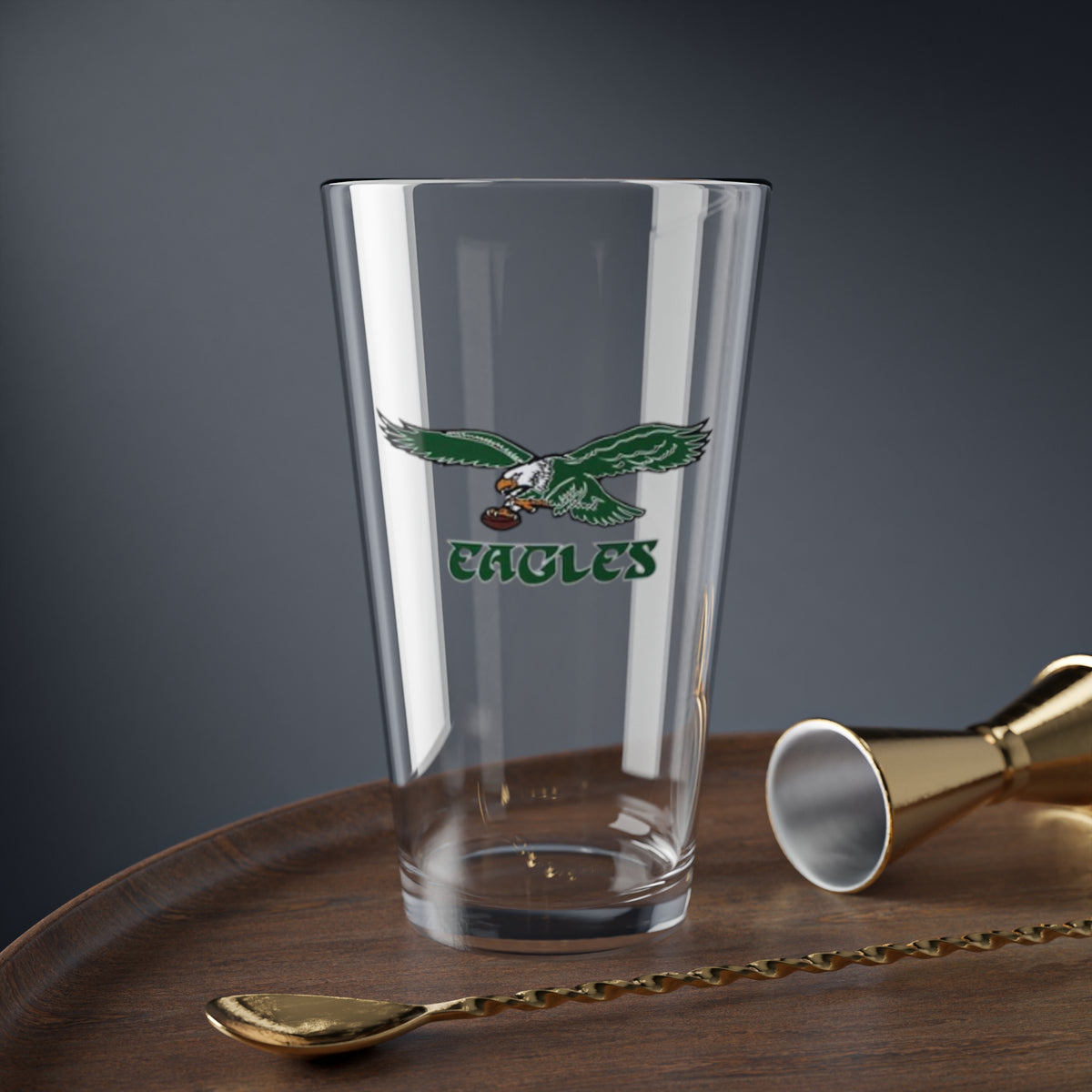 Vintage Philadelphia Eagles Pint Glass 16 oz | Retro Eagles Mixing Glass | NFL Barware | Philly Football Drinkware Gift | Fan Cave Decor