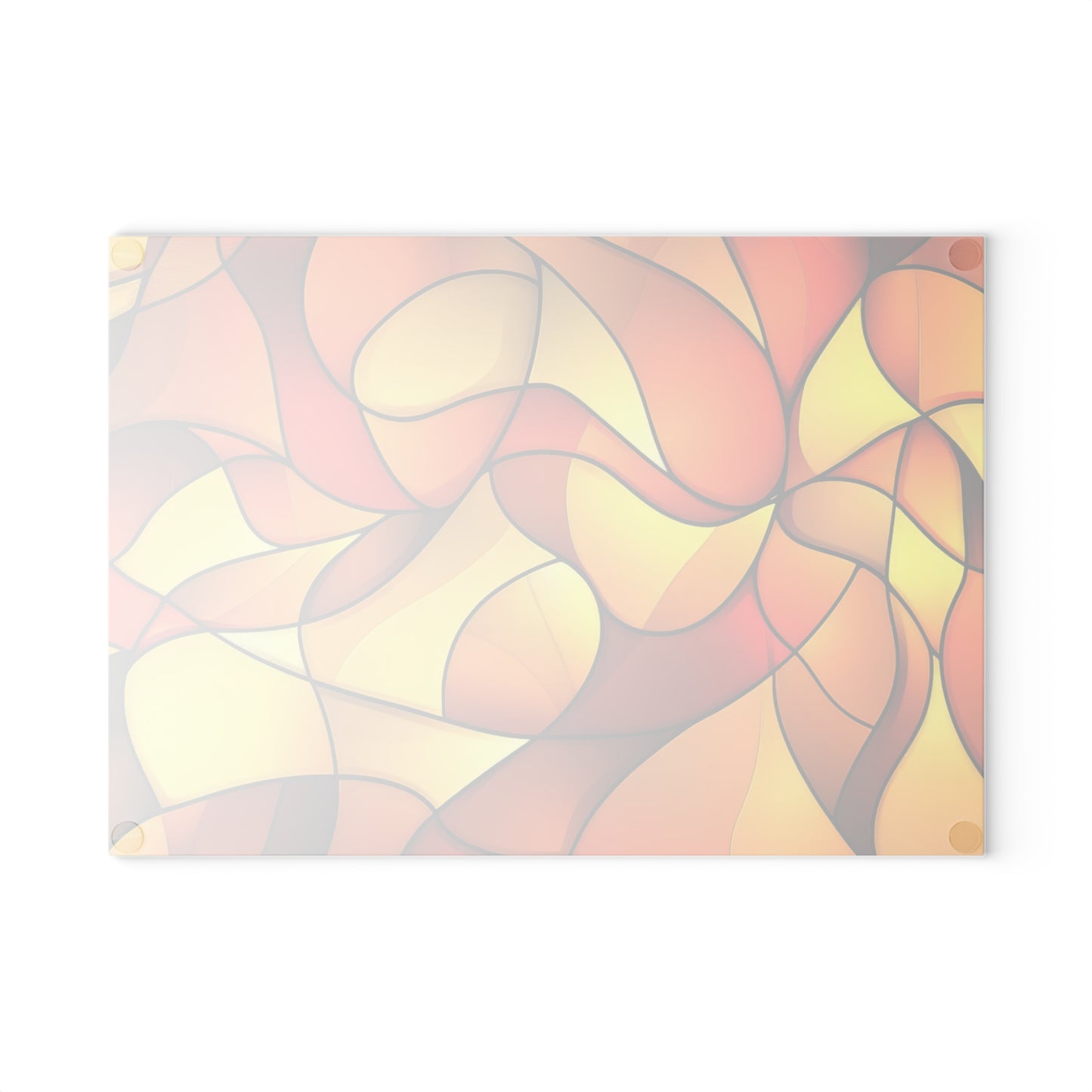 Orange Stained Glass Swirl Cutting Board | Autumn Kitchen Decor