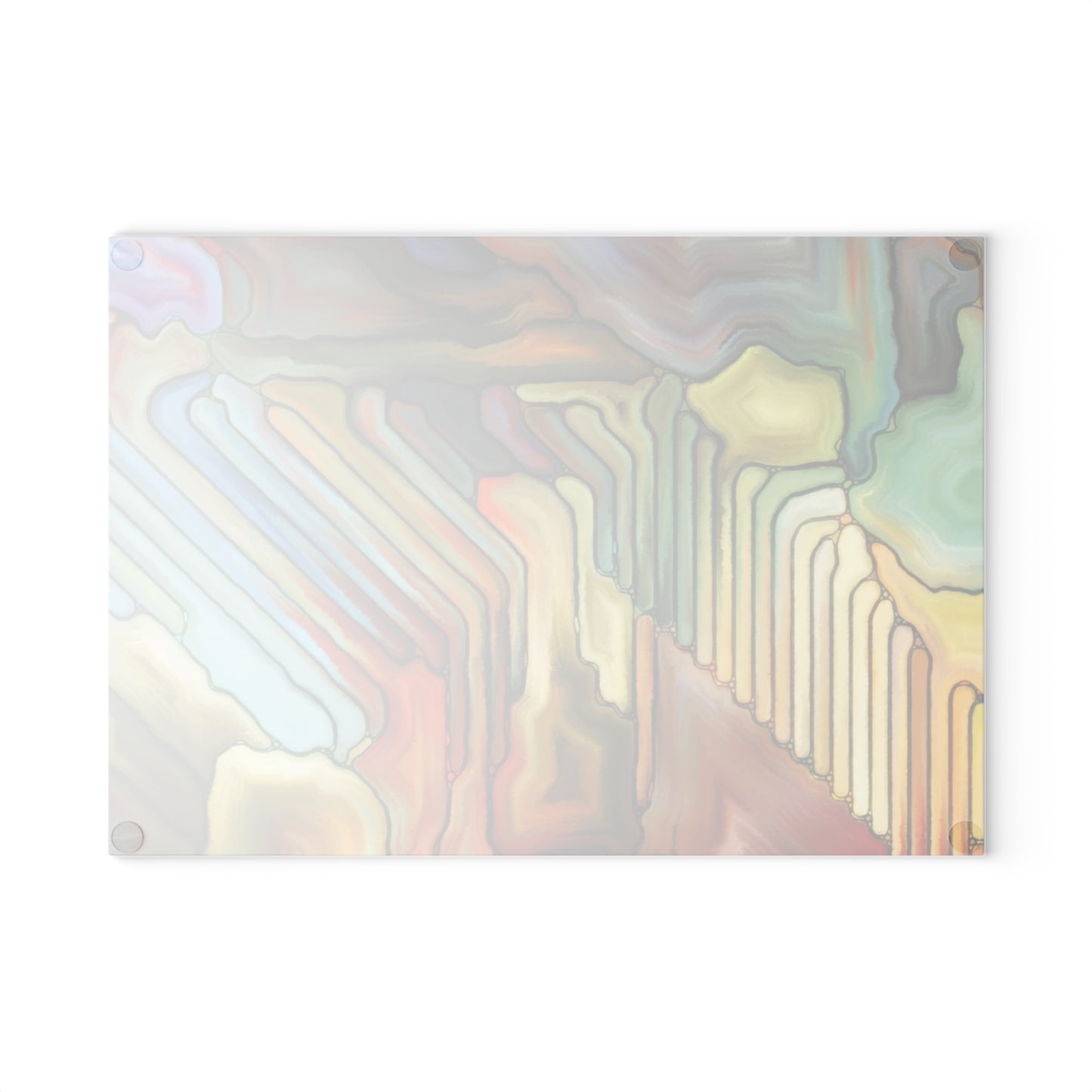 Abstract Geode Glass Cutting Board | Colorful Agate Kitchen Decor