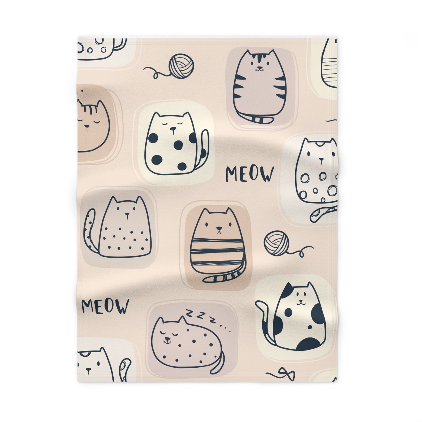 Cat Baby Fleece Blanket | Soft Nursery Decor | Gender Neutral Baby Shower Gift | Toddler Blankie