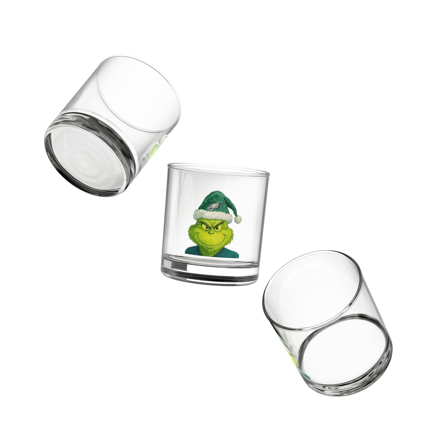 Grinch Inspired Christmas Rocks Glass | Holiday Whiskey Glass | Funny Christmas Glass