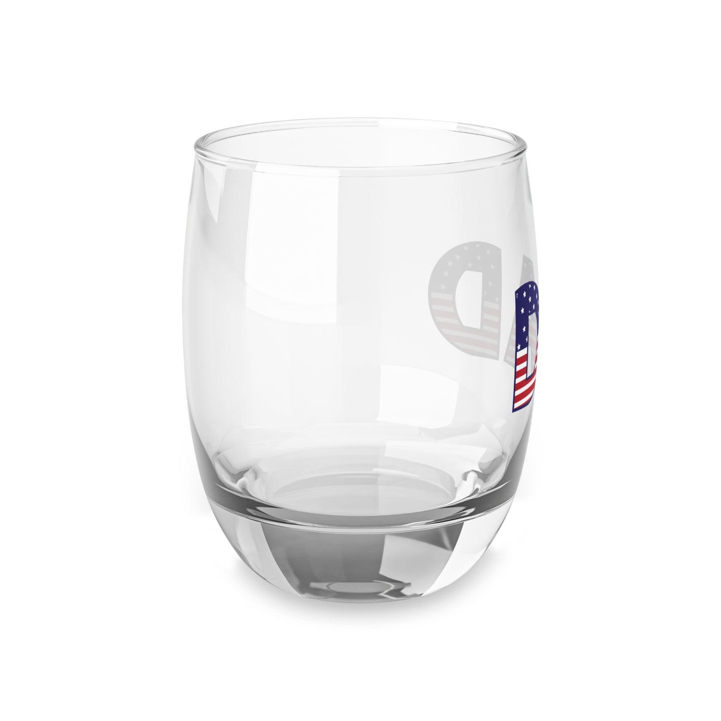 Patriotic Dad Whiskey Glass – American Flag DAD Rocks Glass Gift