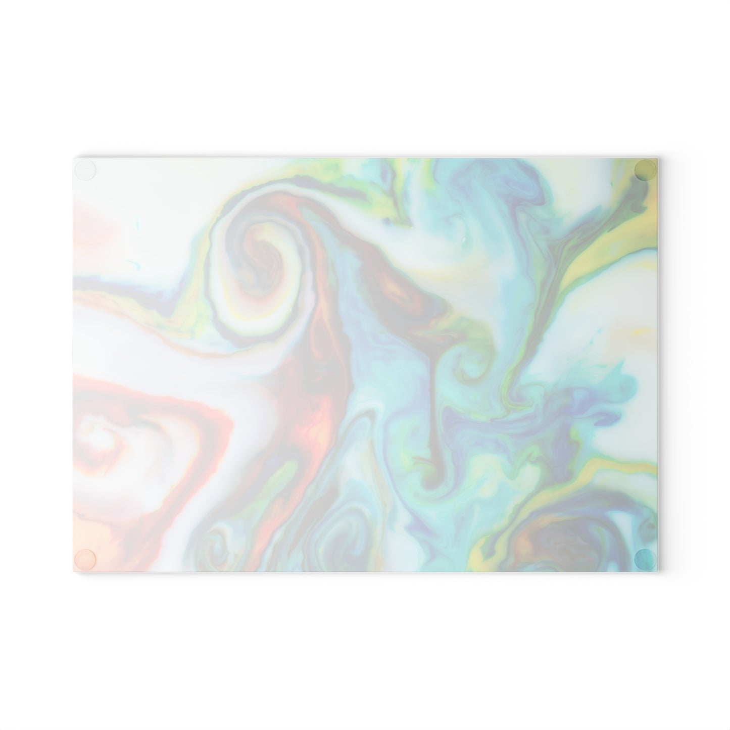 Abstract Color Swirl Cutting Board | Marbleized Pour Art
