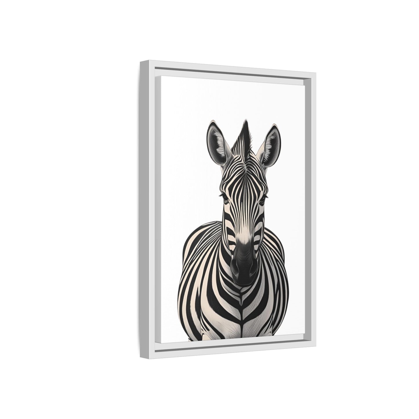 Striking Zebra Wall Art Black & White Wildlife Photography Print, Safari Animal Home Decor, Zebra Lover Nursery Room Gift