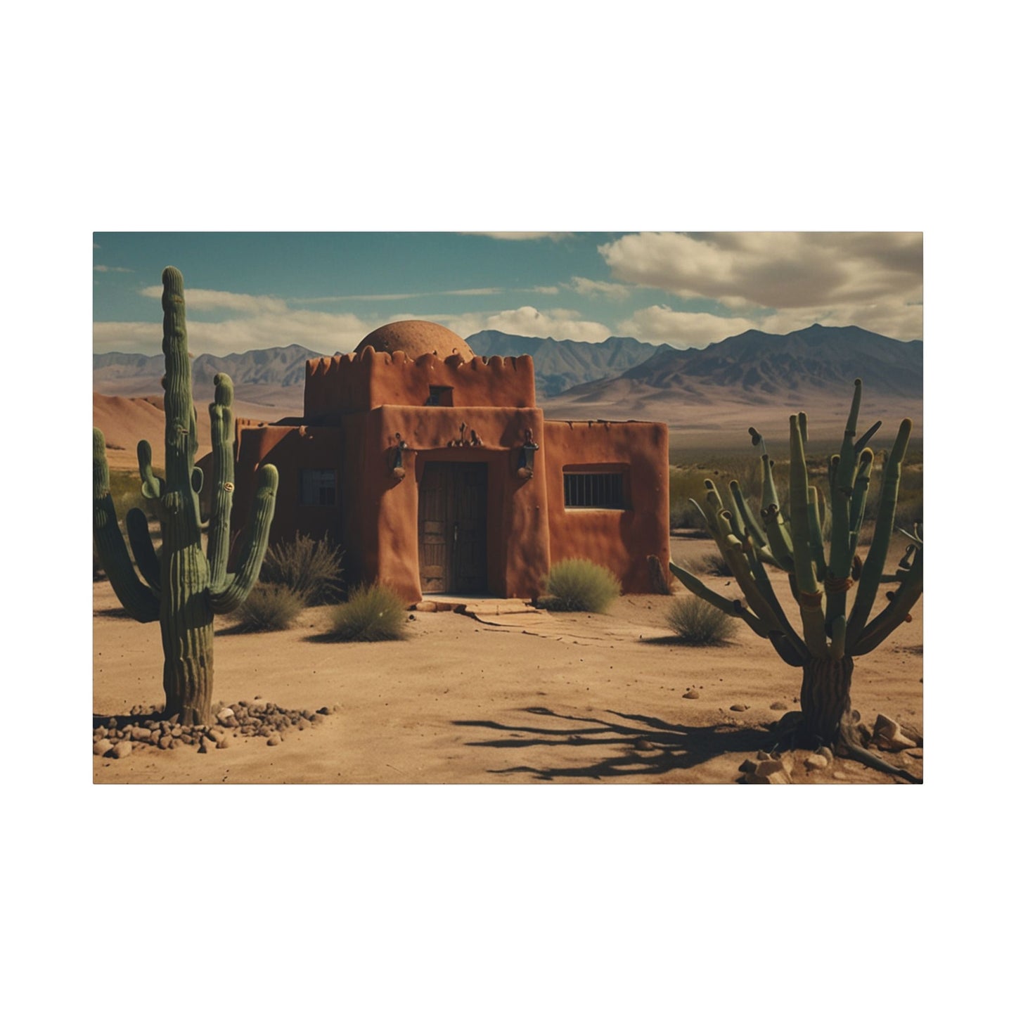 Southwestern Wall Art |  Rustic Desert Scene | Mantle Art Decor