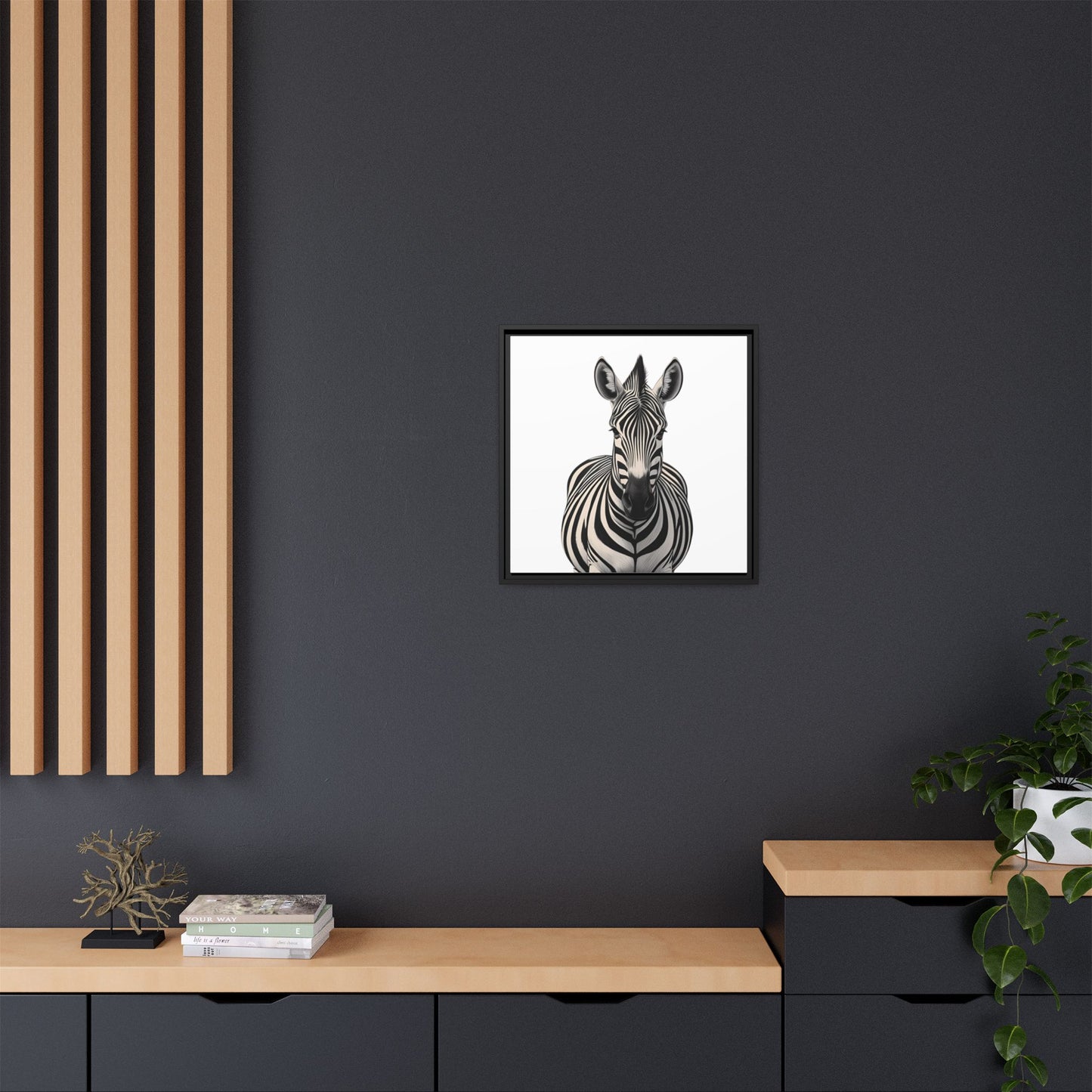Striking Zebra Wall Art Black & White Wildlife Photography Print, Safari Animal Home Decor, Zebra Lover Nursery Room Gift