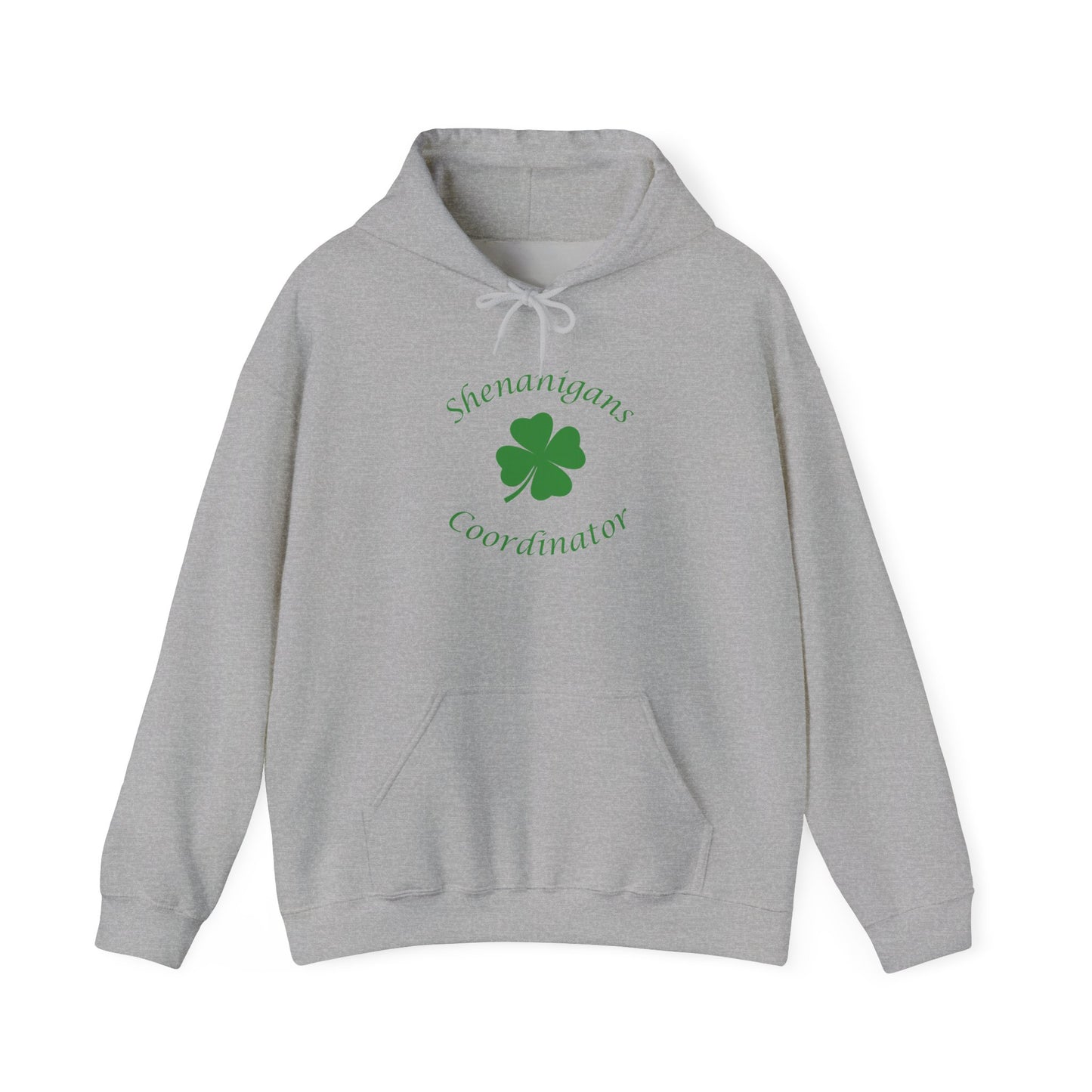 Shenanigans Coordinator Hoodie – Funny St Patrick’s Day Sweatshirt with Shamrock | Irish Party Hoodie Gift