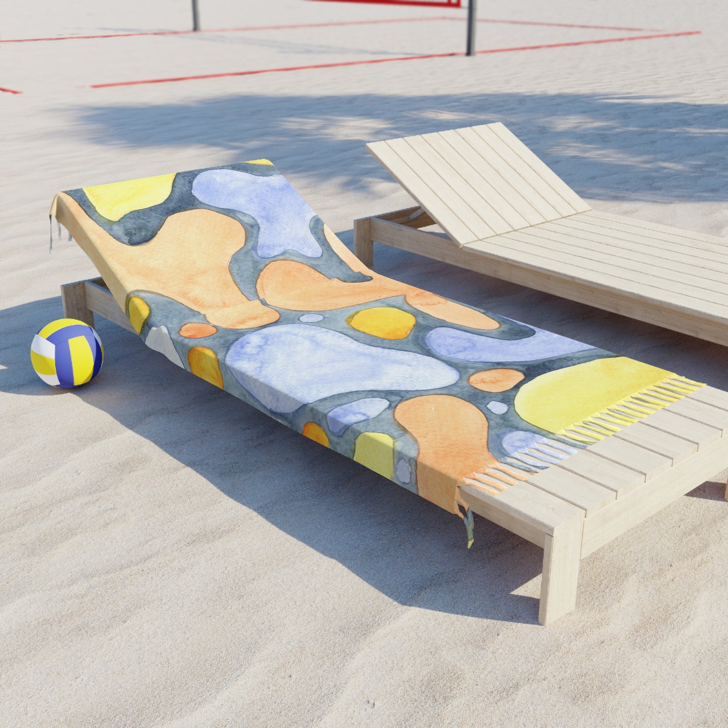 Boho Wave Beach Towel | Striped Fringe Beach Towel | Coastal Summer Essential