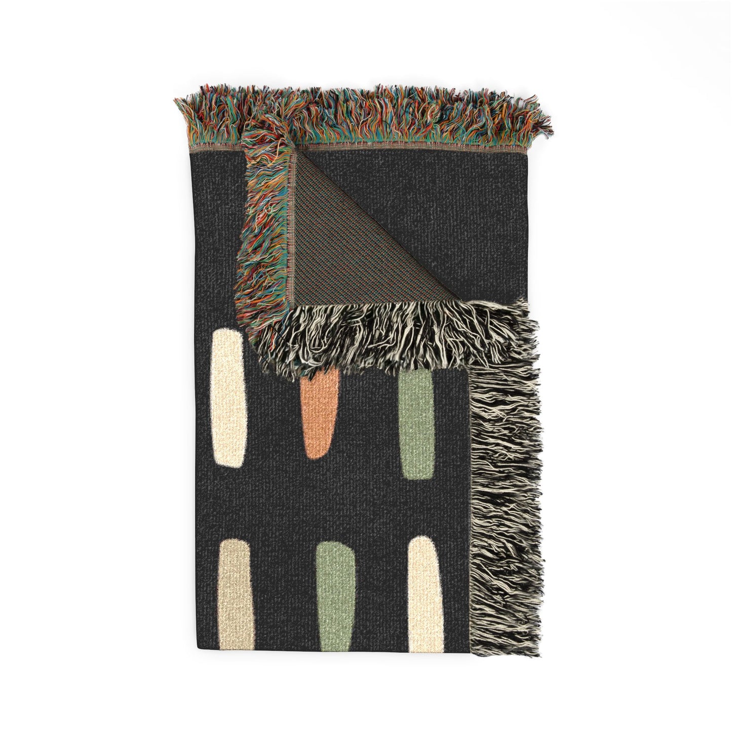 Modern Geometric Woven Throw Blanket | Mid-Century Boho Decor