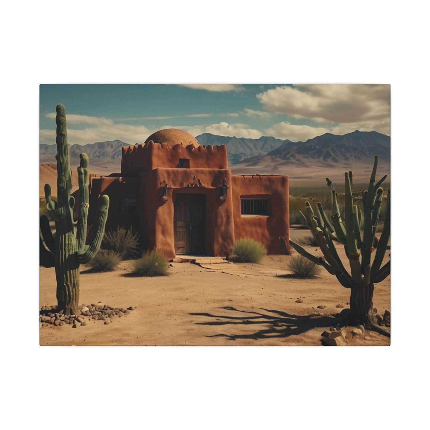 Southwestern Wall Art |  Rustic Desert Scene | Mantle Art Decor