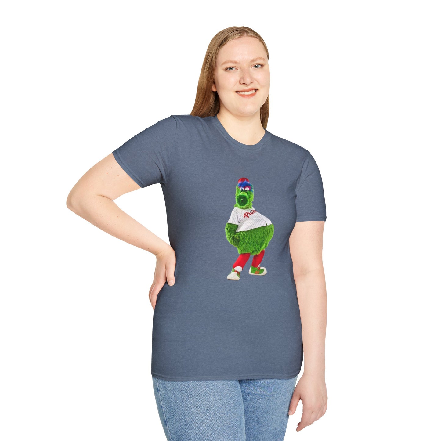 Cartoon Baseball Mascot T-Shirt | Funny Green Character Tee for Sports Lovers