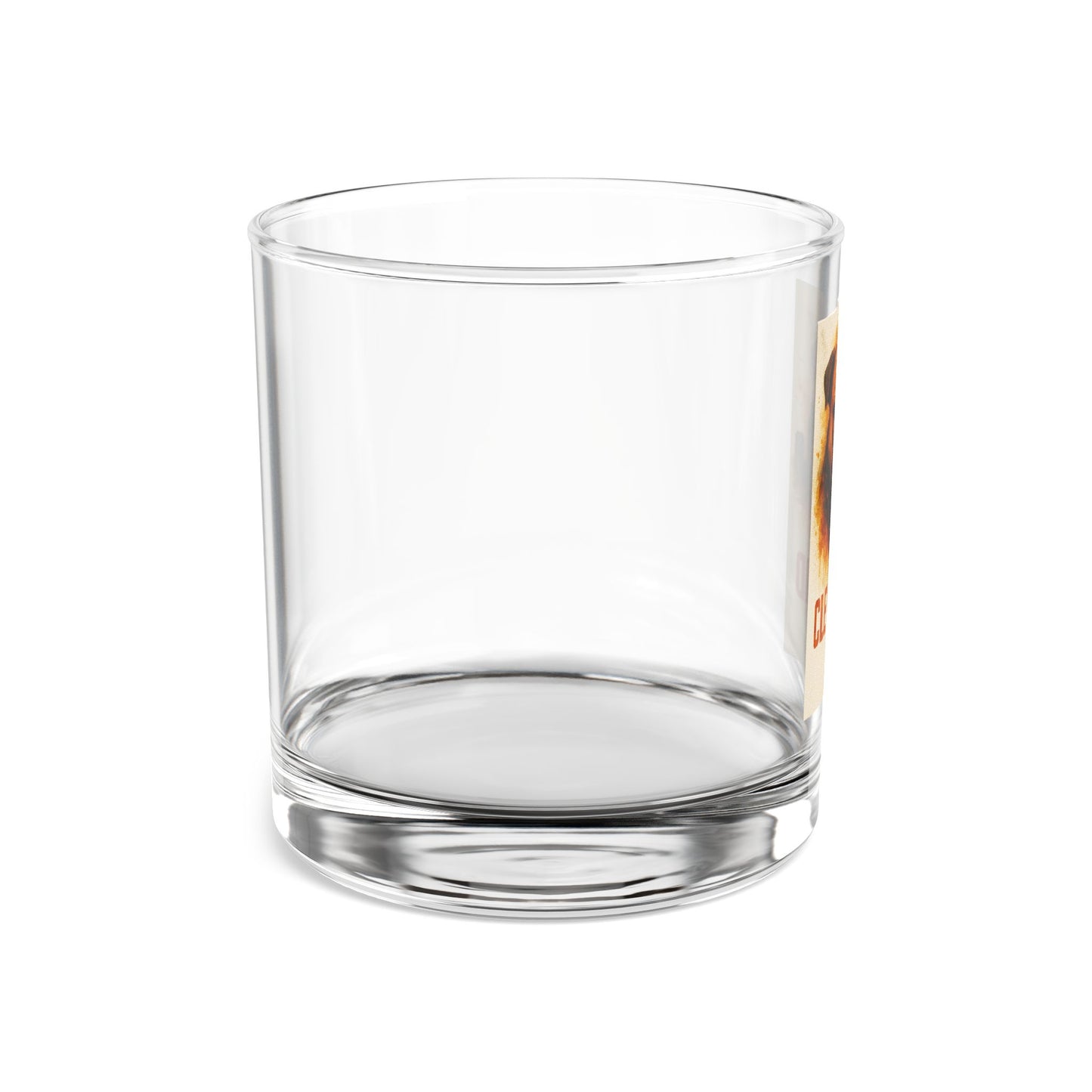 Cleveland Dawg Rocks Glass, 10 oz Whiskey Glass, Bulldog Barware Gift, Cleveland Football Fan Gift, Etched-Style Grunge Dog Design
