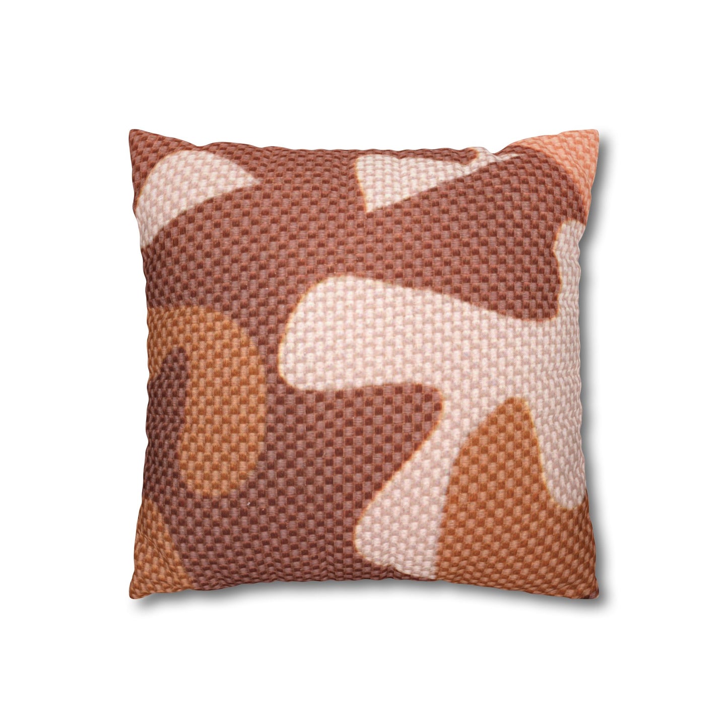 Boho Pillowcase, Bohemian Pillow Cover, Modern Square Pillow Case, Brown Shades