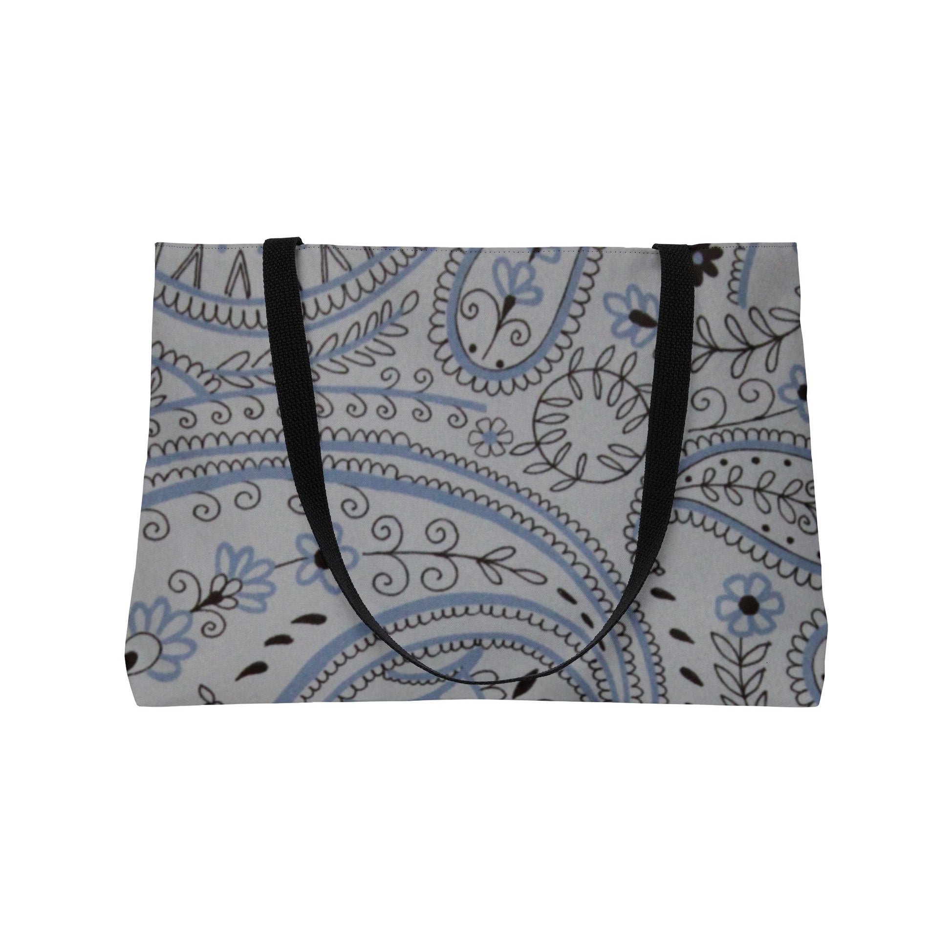 Tote bag with paisley pattern on a white background