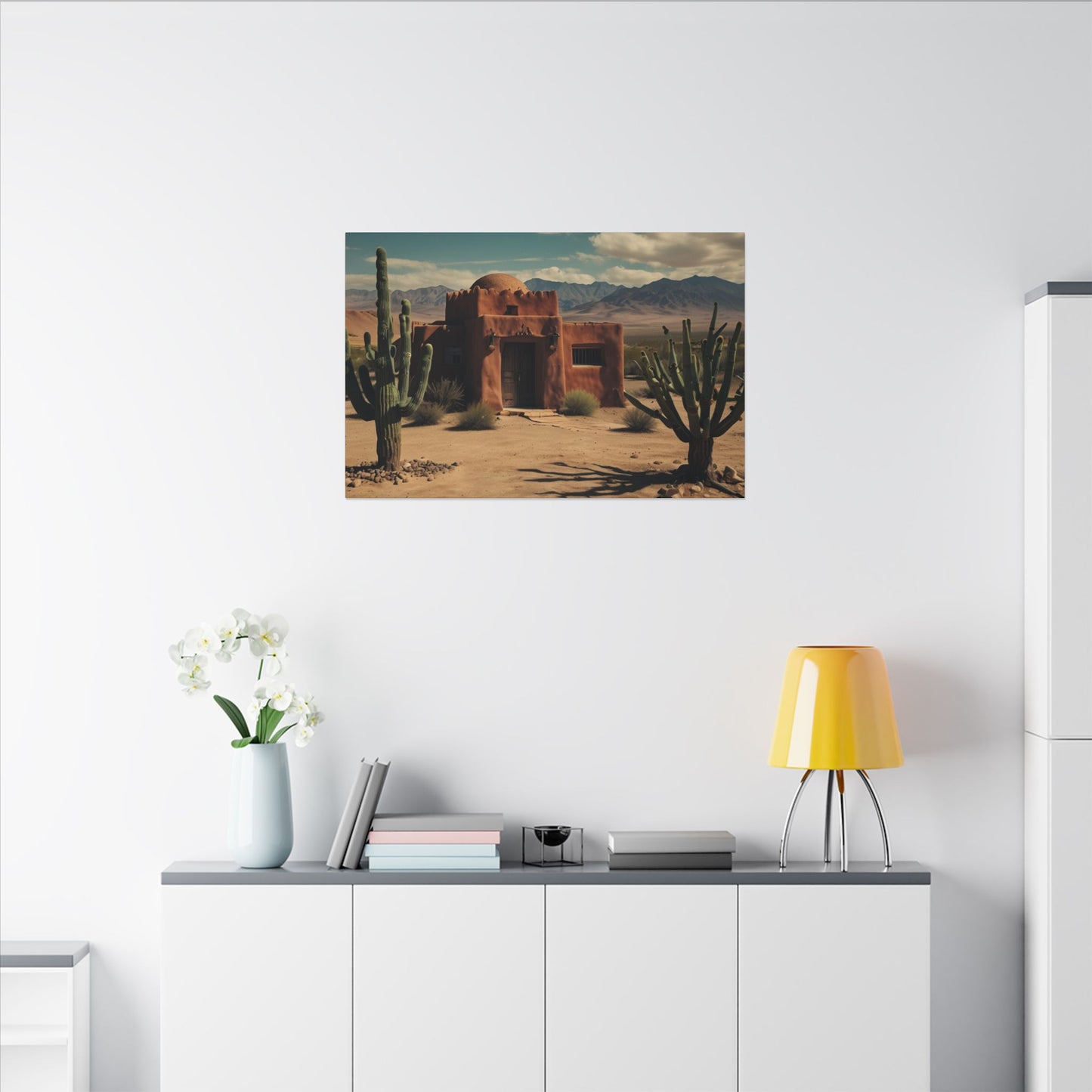 Southwestern Wall Art |  Rustic Desert Scene | Mantle Art Decor