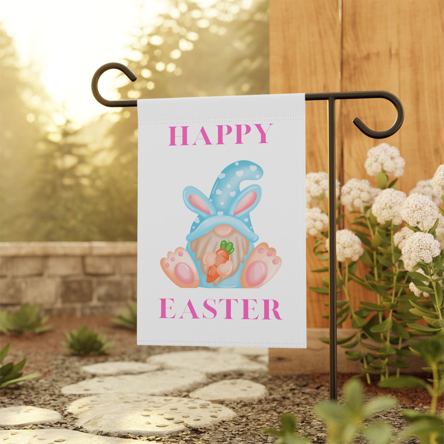 Easter Garden Banner | Cute Bunny Decor | Spring Home Accent