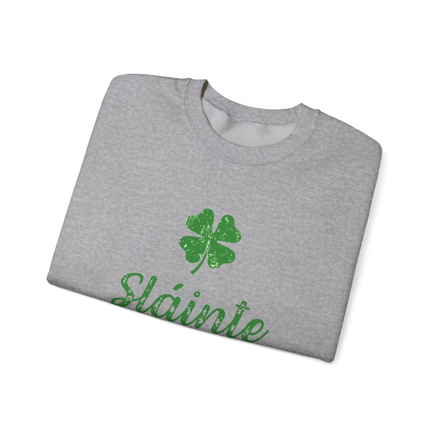 Sláinte Irish Sweatshirt – St Patrick’s Day Shamrock Crewneck – Irish Cheers Shirt – Lucky Clover St Paddy’s Day Sweatshirt