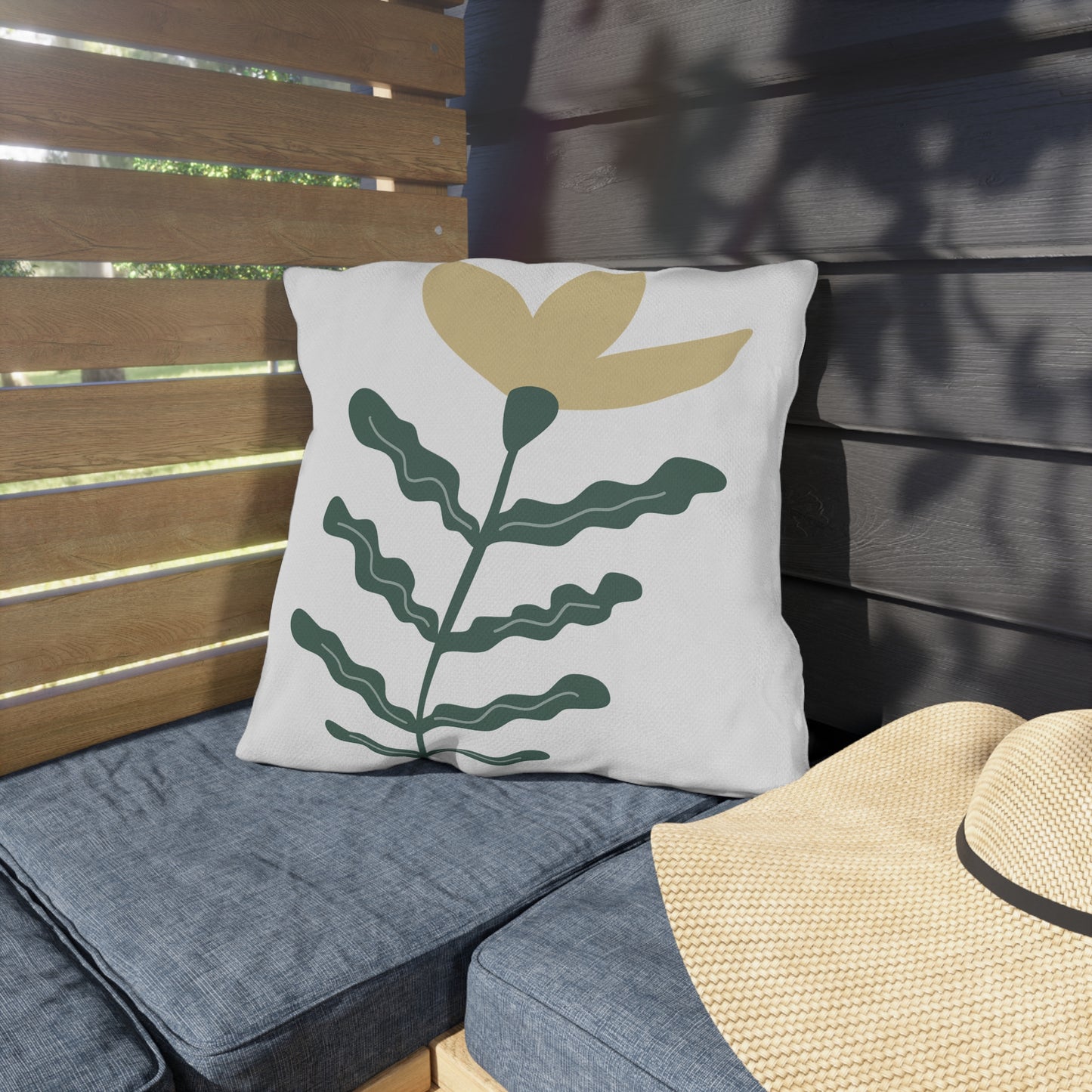 Floral Outdoor Throw Pillow | Garden Patio Decorative Cushion