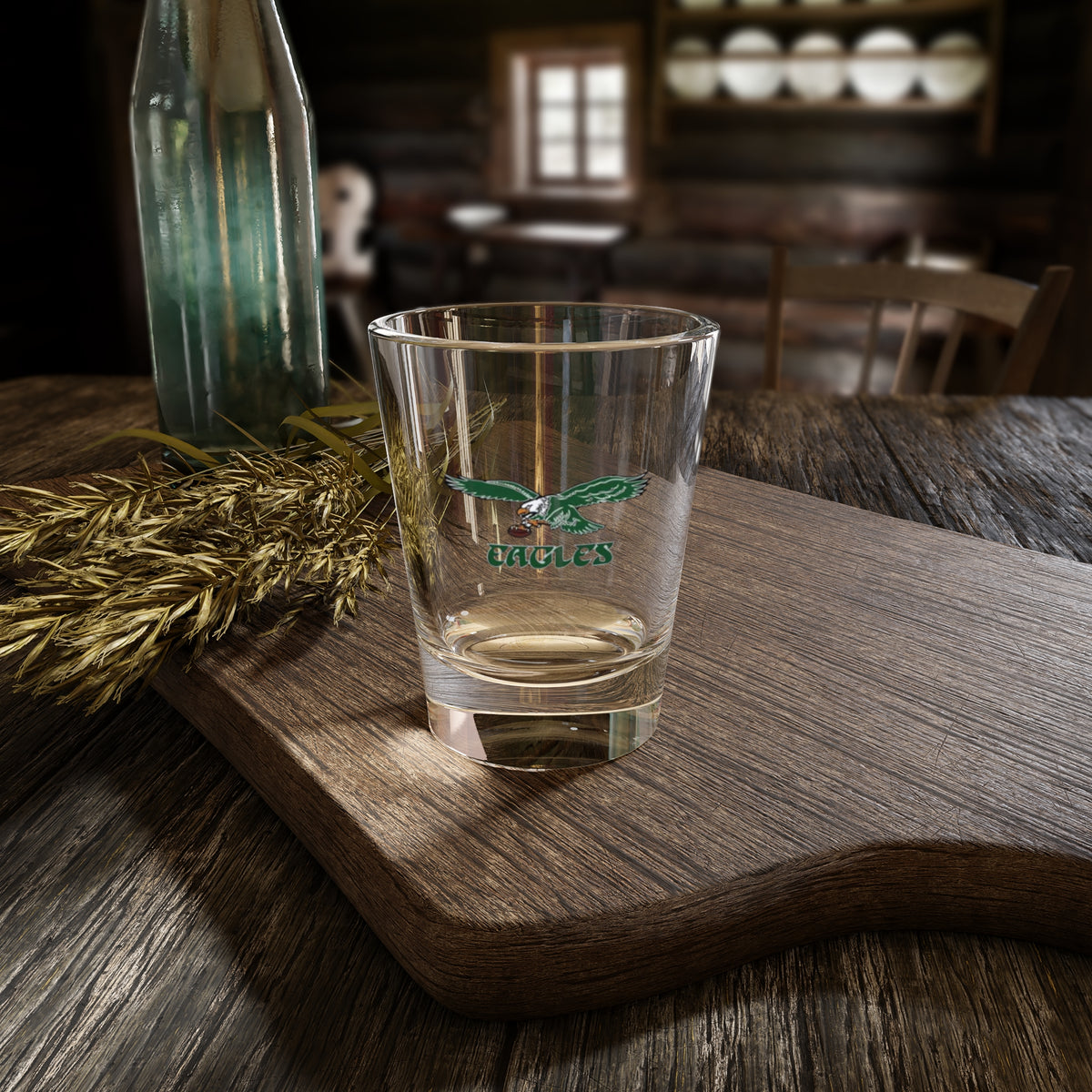 Shot Glass, Retro Eagles Designed, Vintage Style Eagle Shot Glass, Collectible Glassware, Barware, Fan Cave Gift