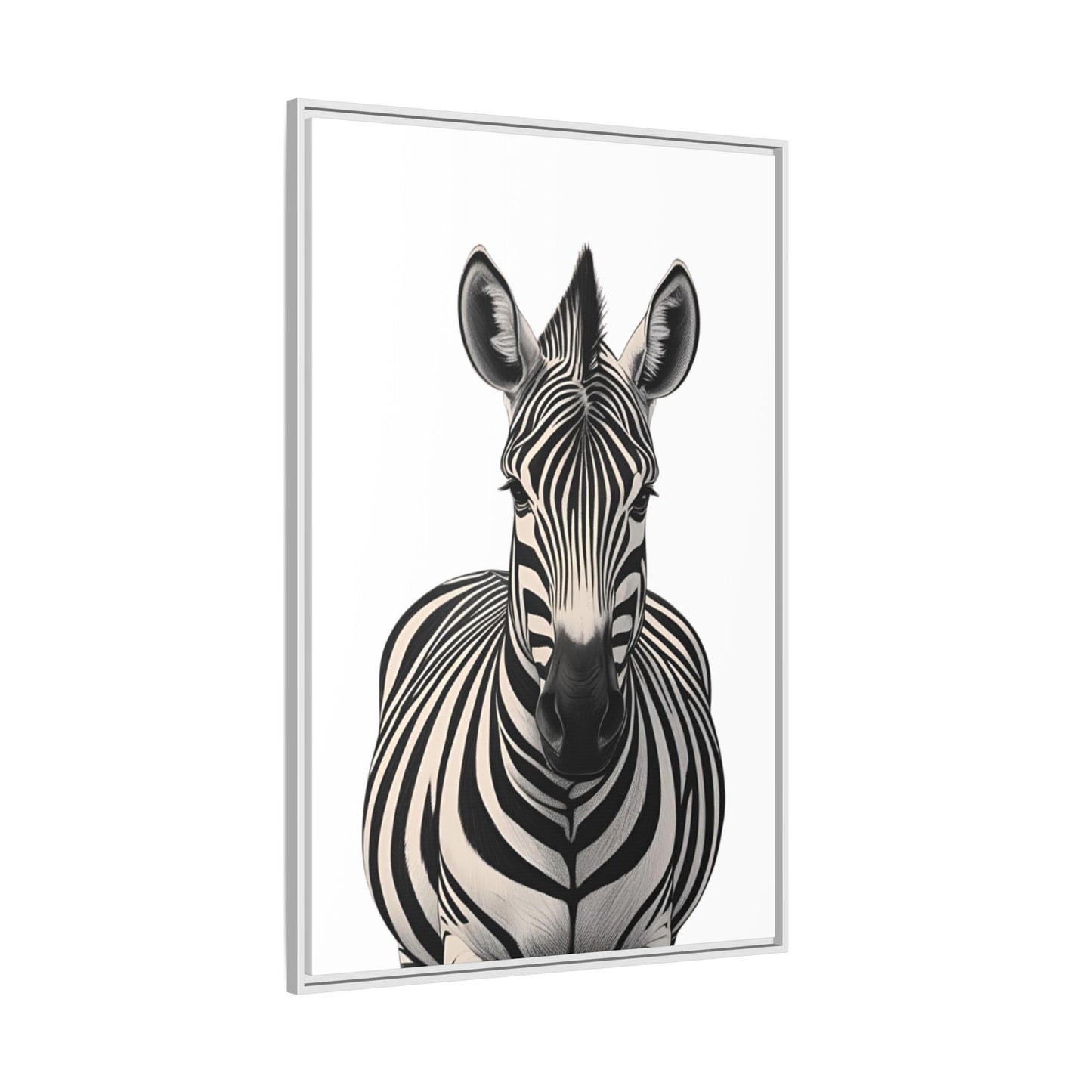 Striking Zebra Wall Art Black & White Wildlife Photography Print, Safari Animal Home Decor, Zebra Lover Nursery Room Gift