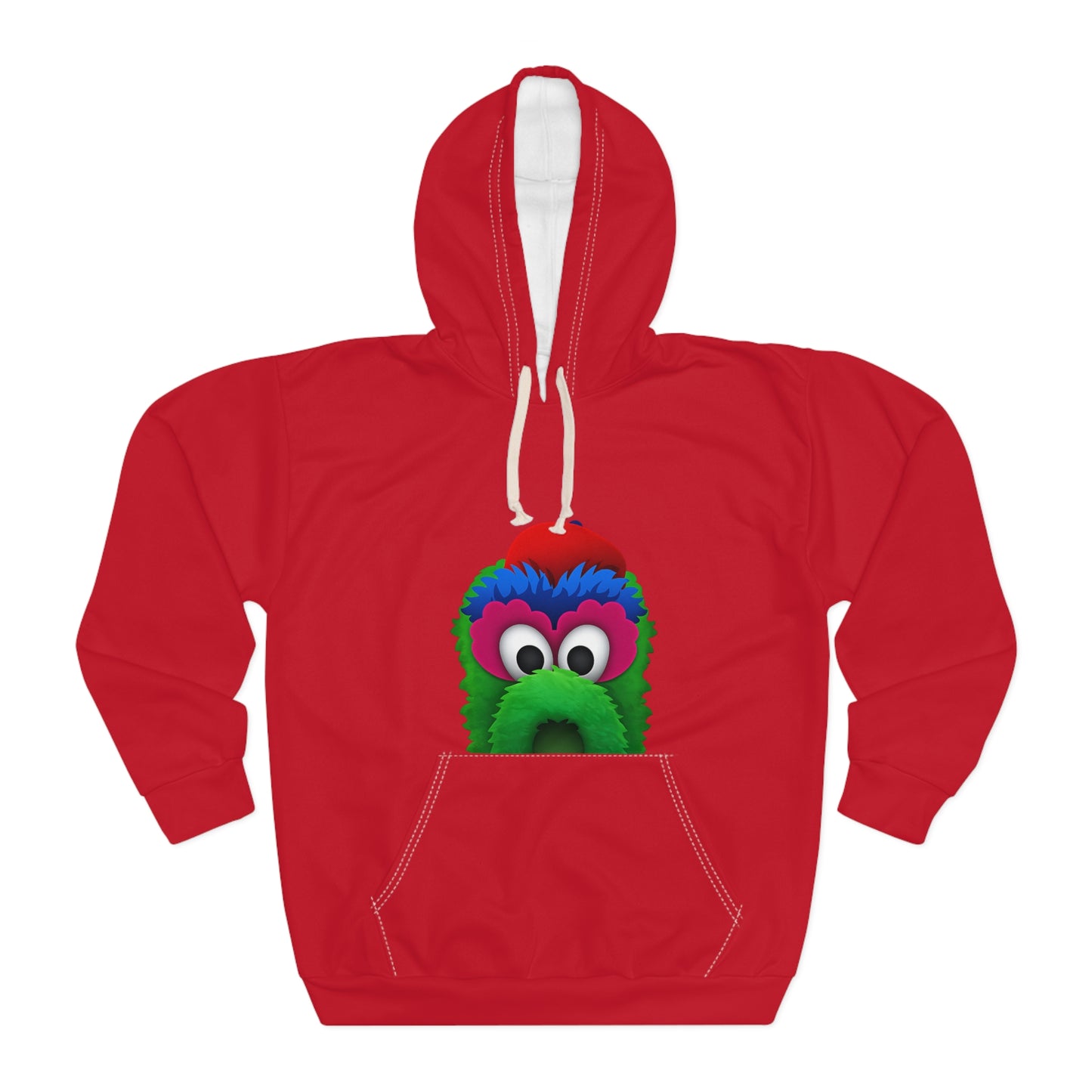 Colorful Fuzzy Monster Hoodie |  Pullover |Baseball Mascot