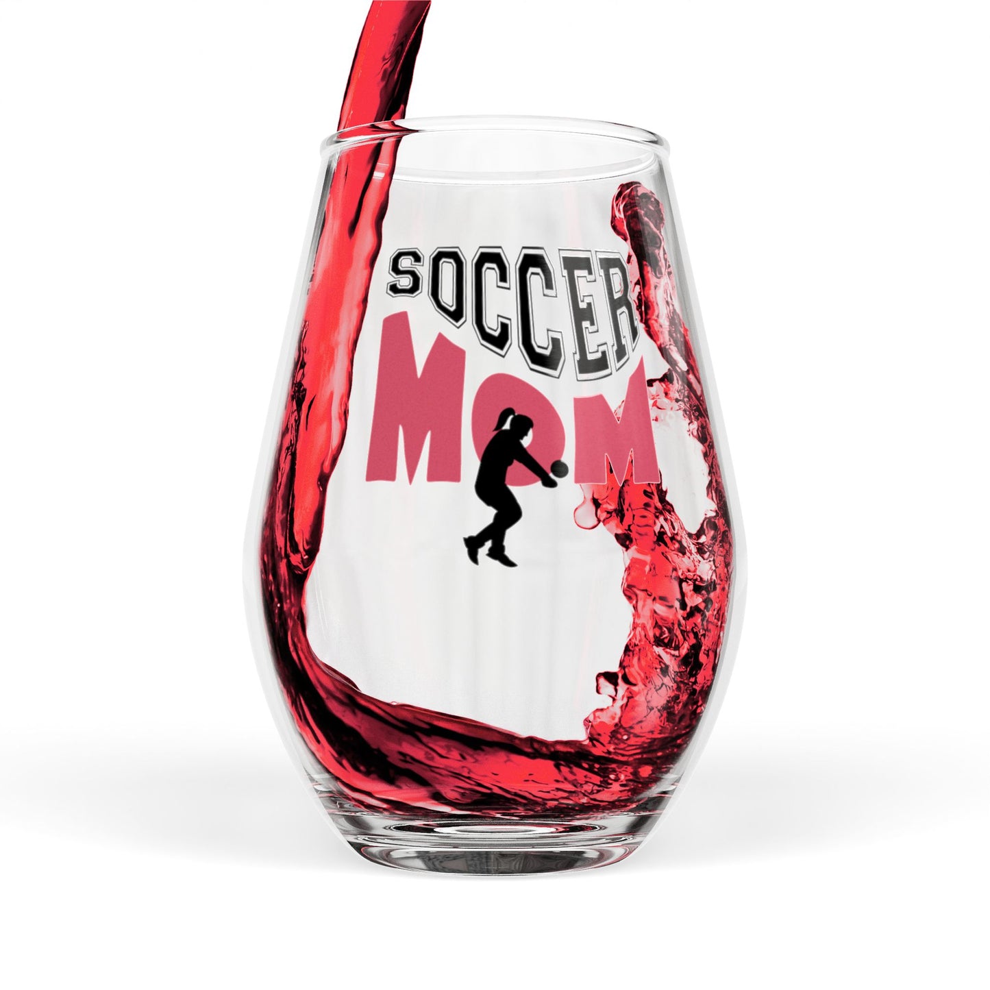 Soccer Mom Stemless Wine Glass – Team Mom Gift & Sports Drinkware