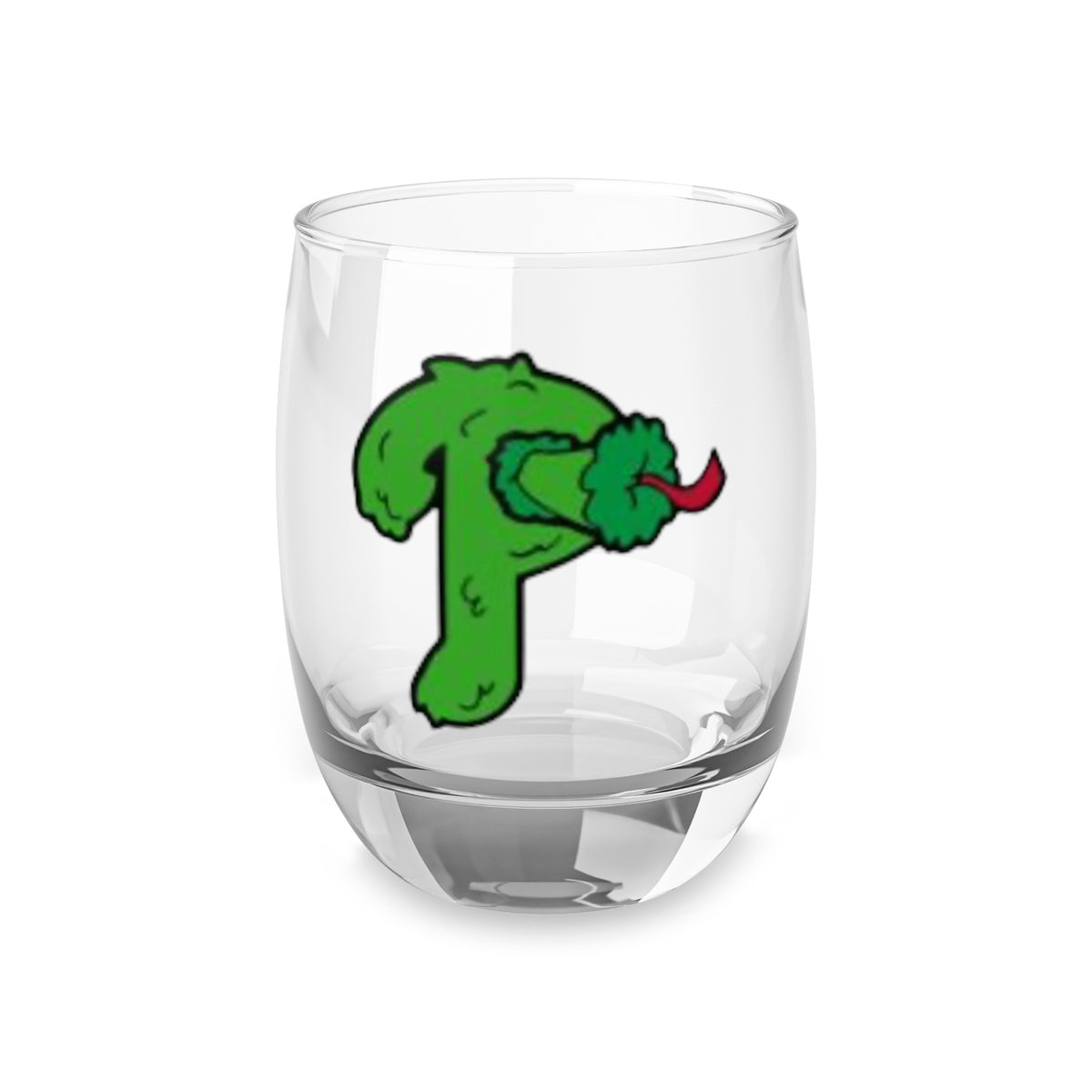 Philadelphia Mascot Inspired Rocks Glass, Funny Logo Glassware, Philly Baseball Gift, Whiskey Bourbon Cocktail Glass