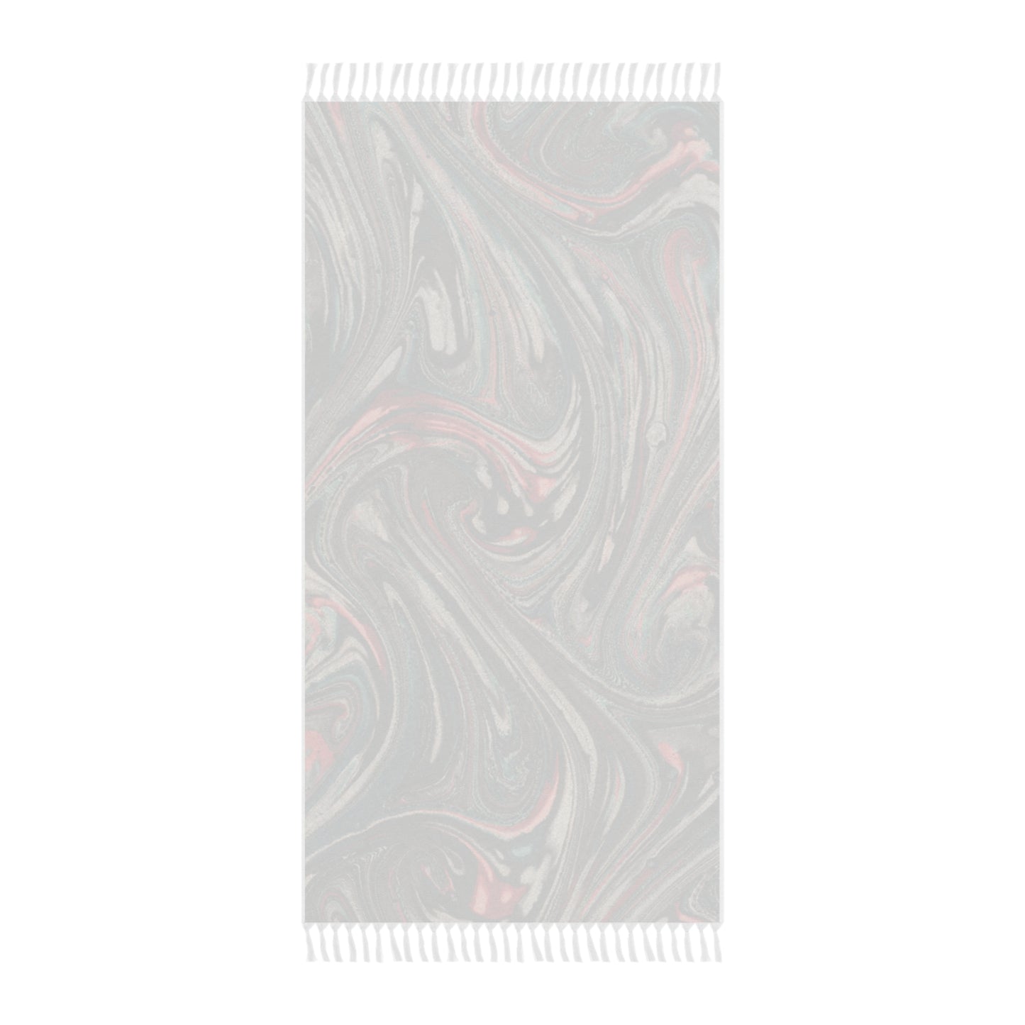 Boho Marble Swirl Beach Towel | Abstract Coastal Fringe Towel | Summer Travel Essential