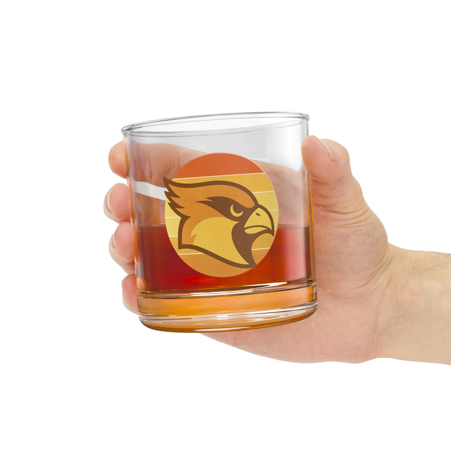 Retro Arizona Rocks Glass, Southwest Bird Whiskey Glass, Vintage Sunset Tumbler, Arizona Desert Barware Gift, Rustic Boho Drinkware