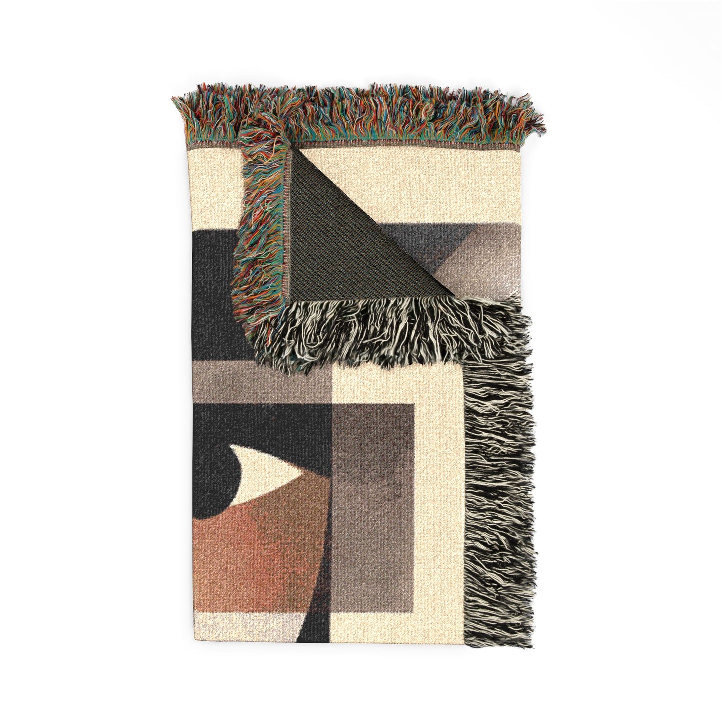 Mid-Century Geometric Woven Throw | Minimalist Boho Home Decor