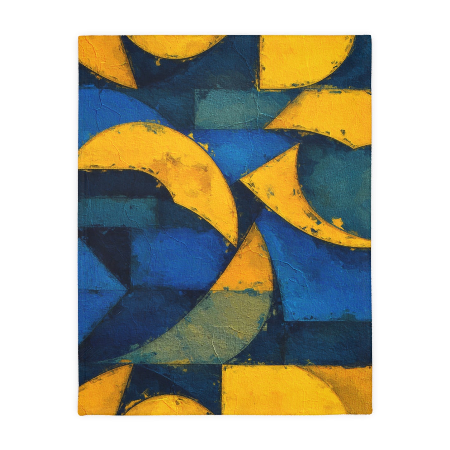 Celestial Moon & Sun Velveteen Throw Blanket | Abstract Geometric Decor