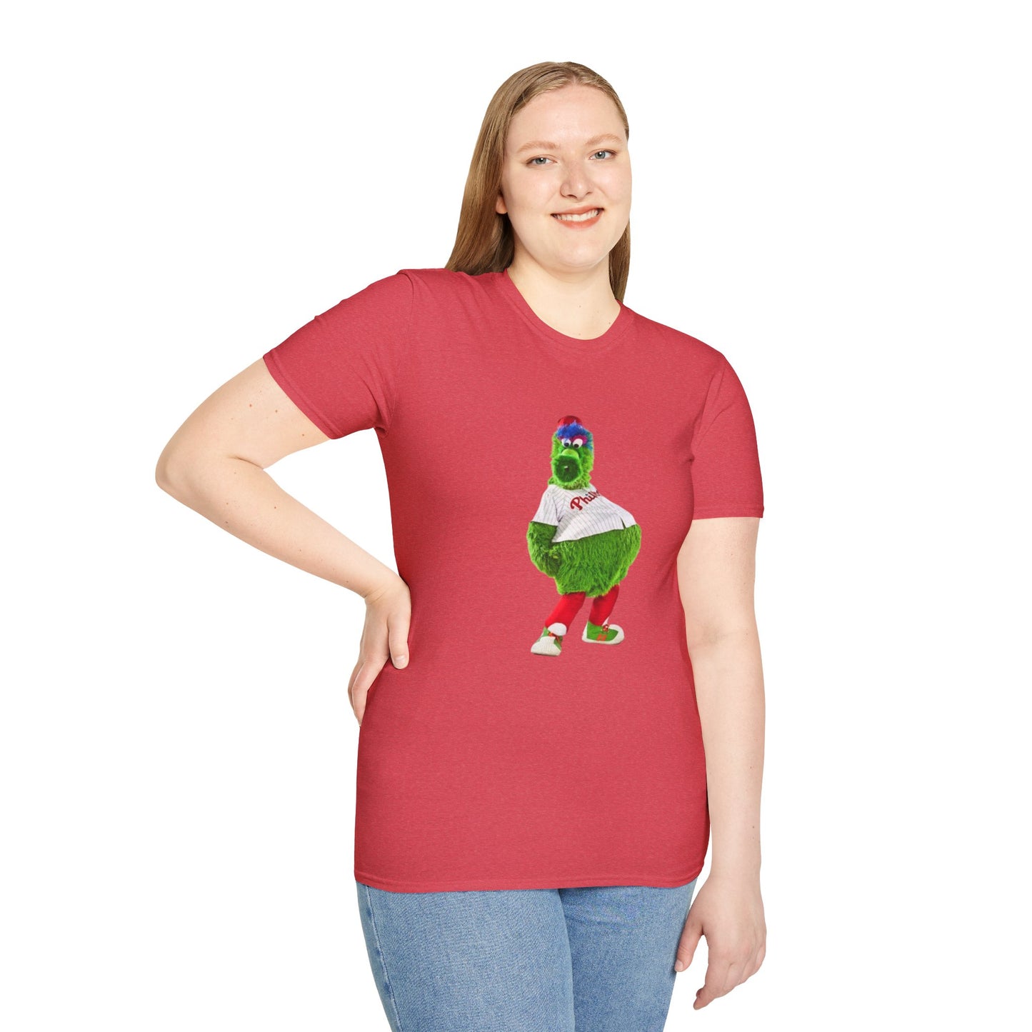 Cartoon Baseball Mascot T-Shirt | Funny Green Character Tee for Sports Lovers