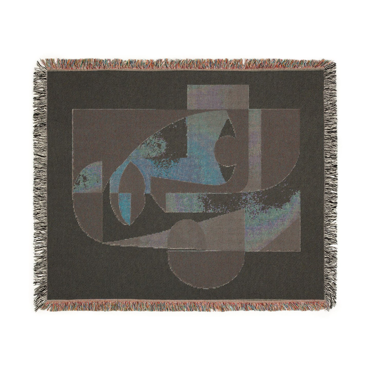 Mid-Century Geometric Woven Throw | Minimalist Boho Home Decor
