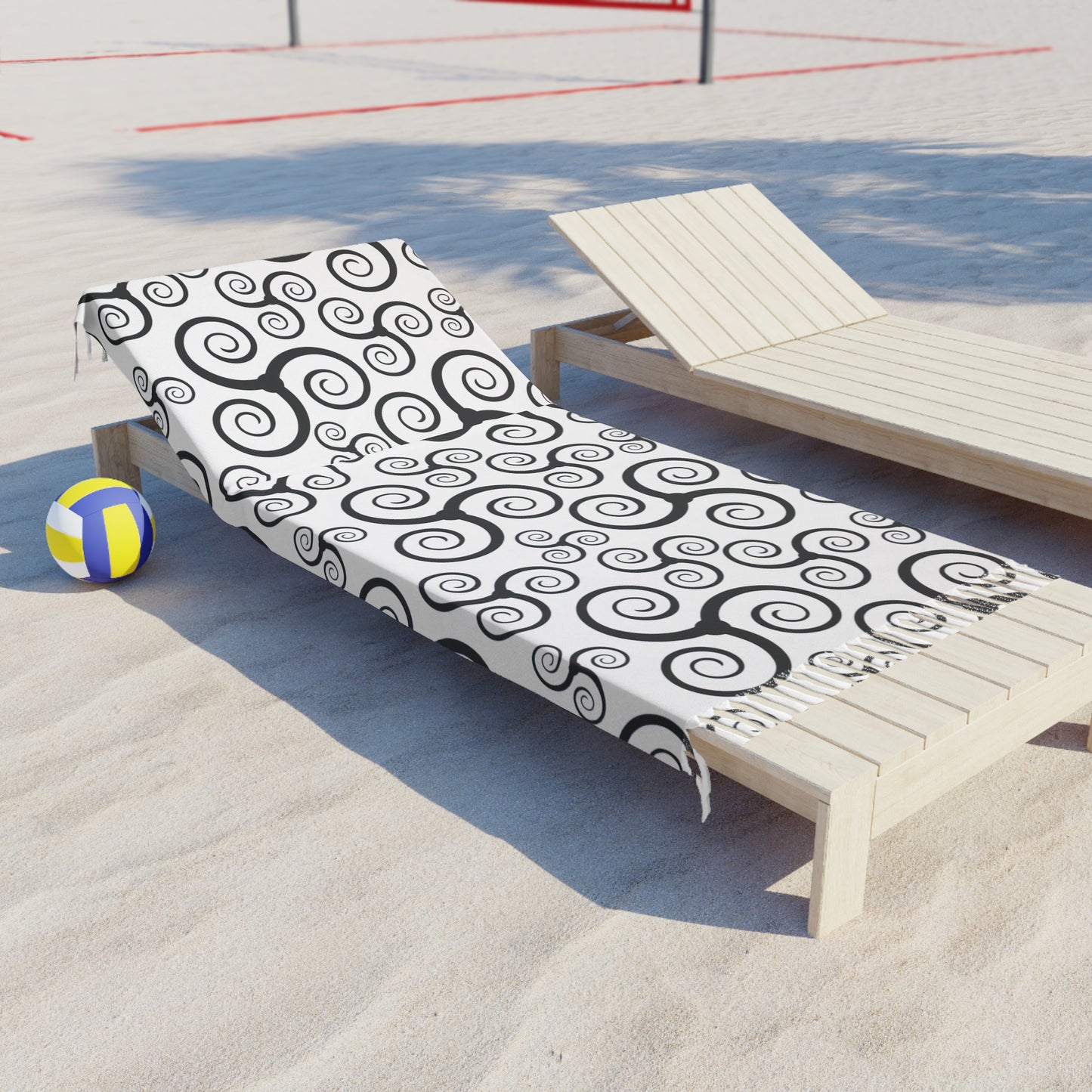 Boho Spiral Beach Towel | Swirl Fringe Beach Cloth | Summer Pool & Travel Towel