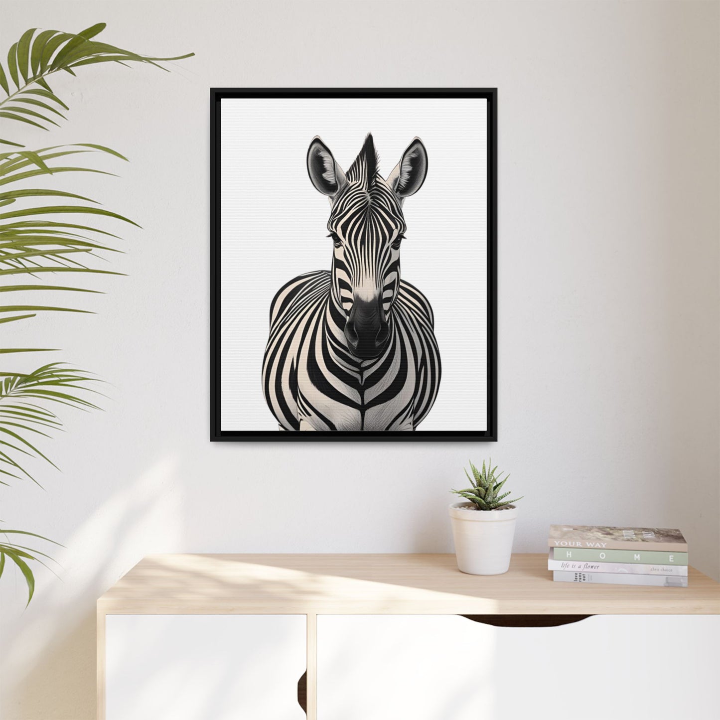 Striking Zebra Wall Art Black & White Wildlife Photography Print, Safari Animal Home Decor, Zebra Lover Nursery Room Gift